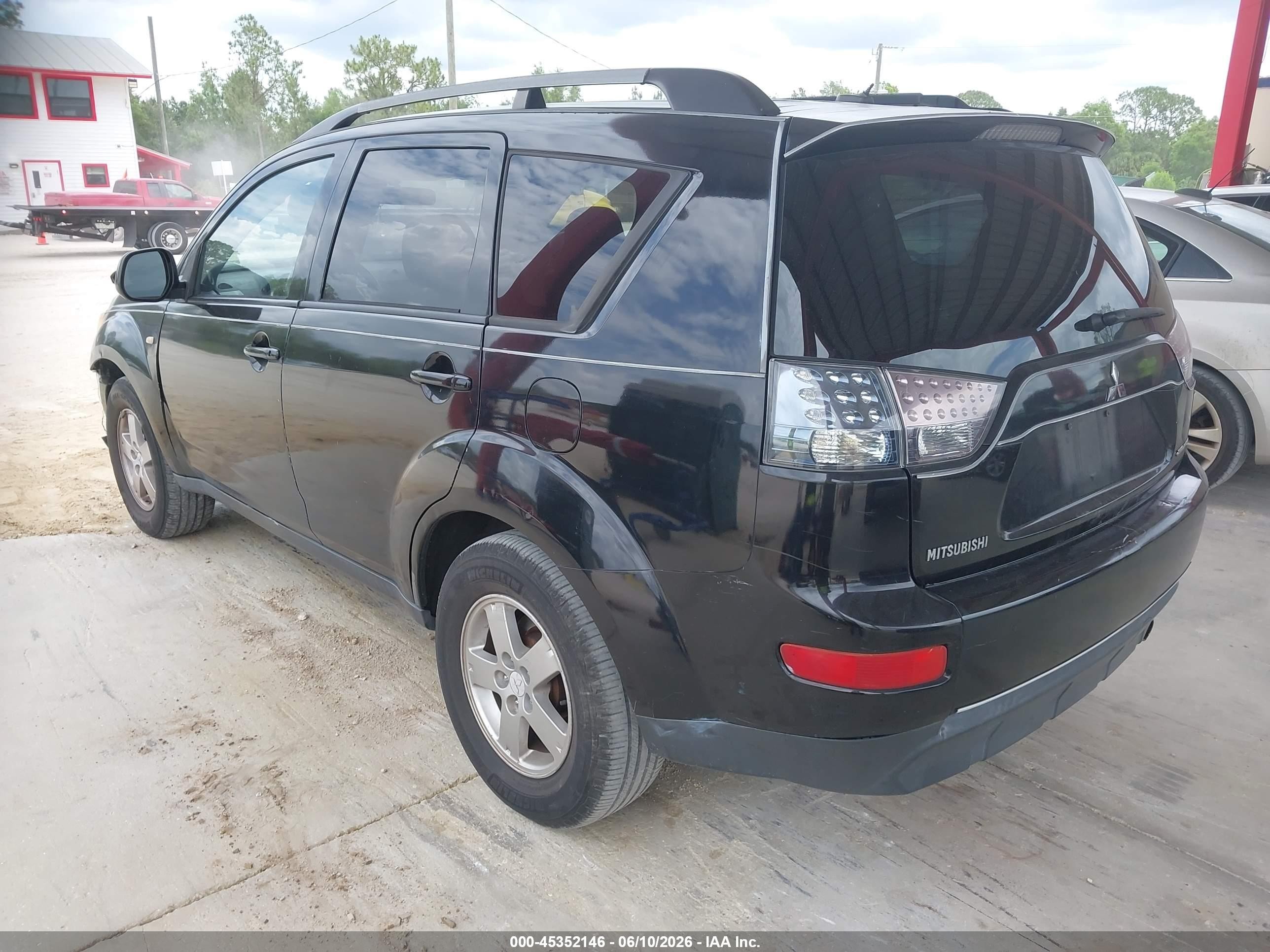 2007 Mitsubishi Outlander Es/ls Black vin: JA4MS31X07U014549