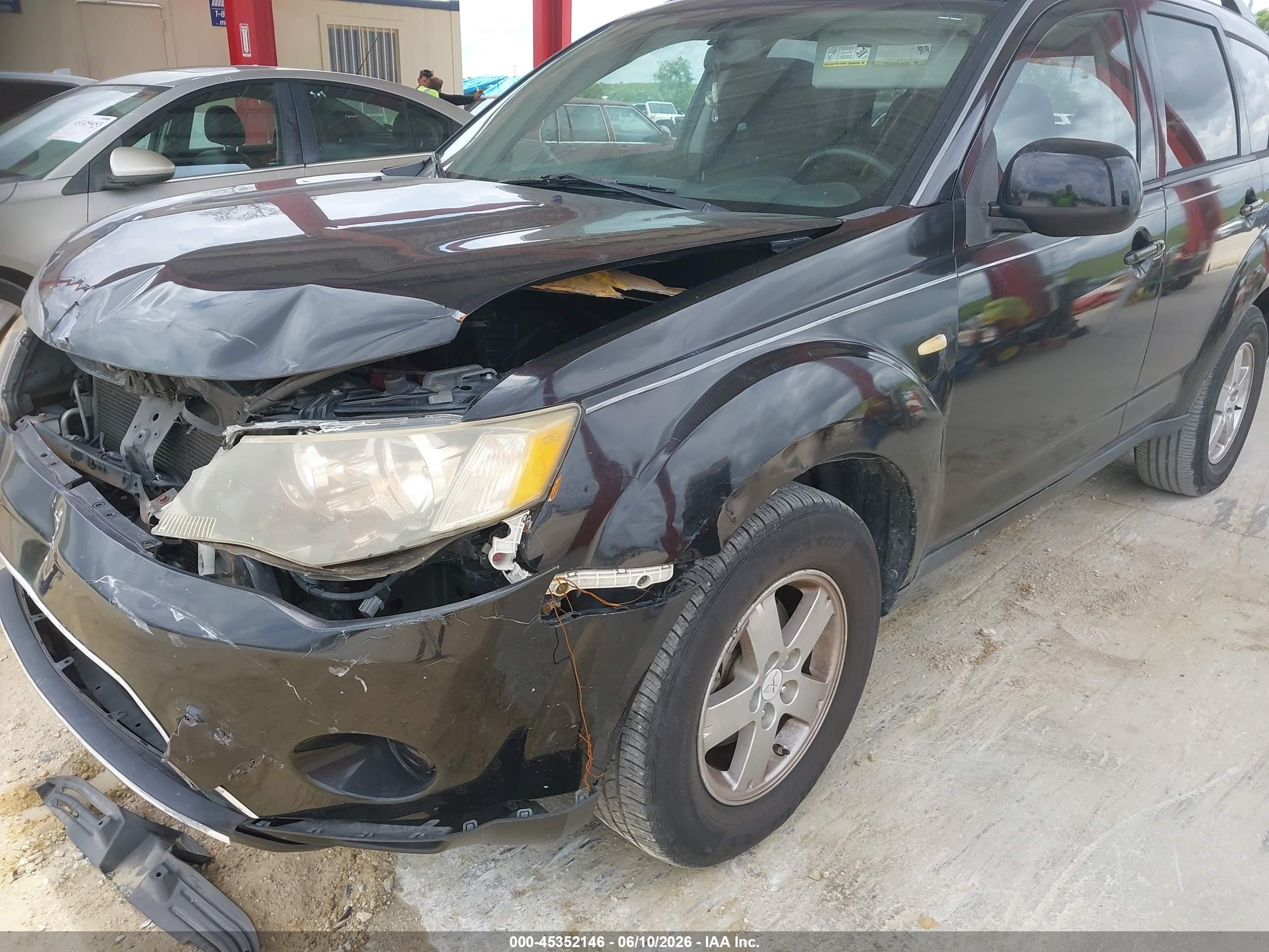 2007 Mitsubishi Outlander Es/ls Black vin: JA4MS31X07U014549