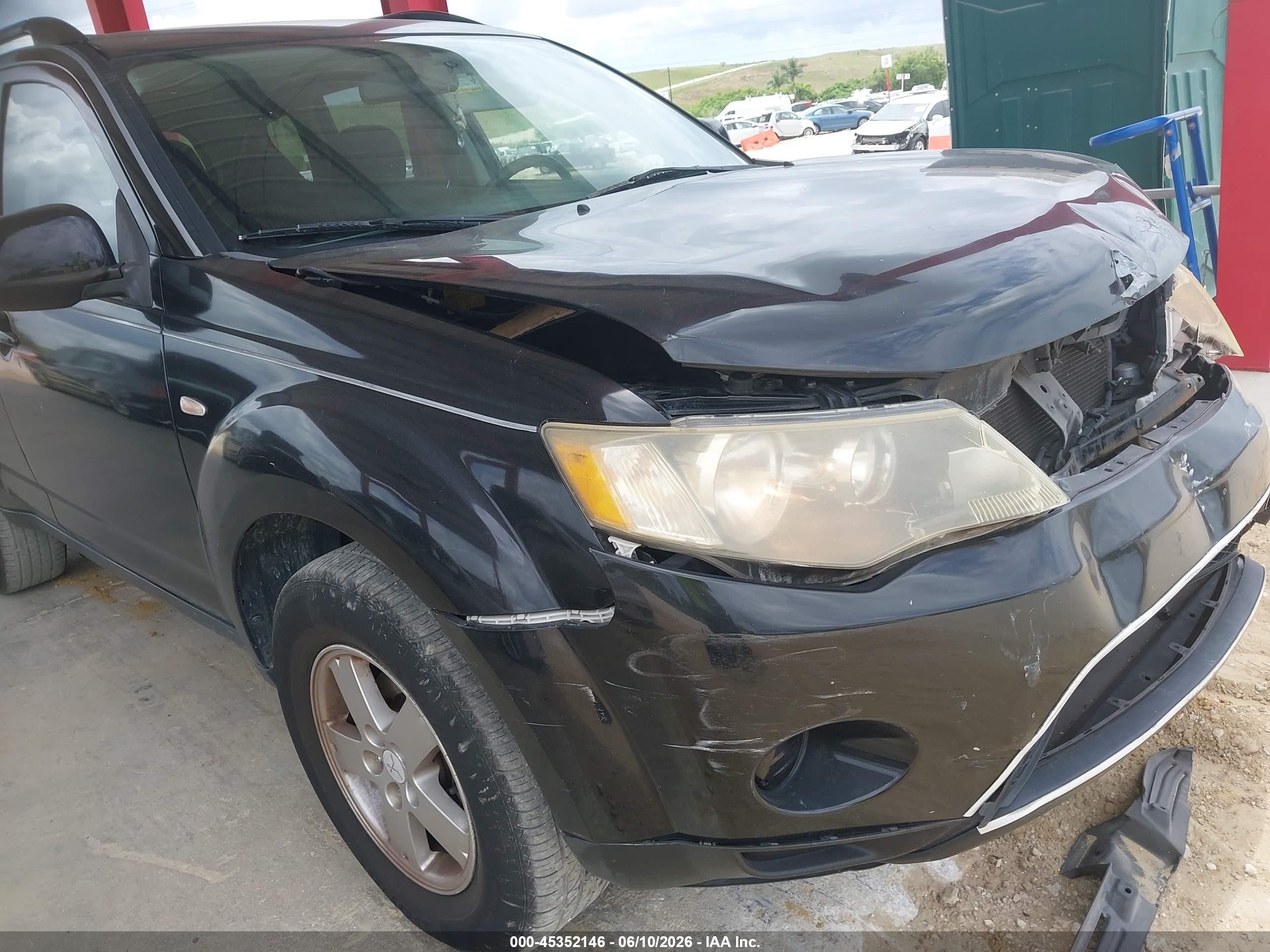 2007 Mitsubishi Outlander Es/ls Black vin: JA4MS31X07U014549