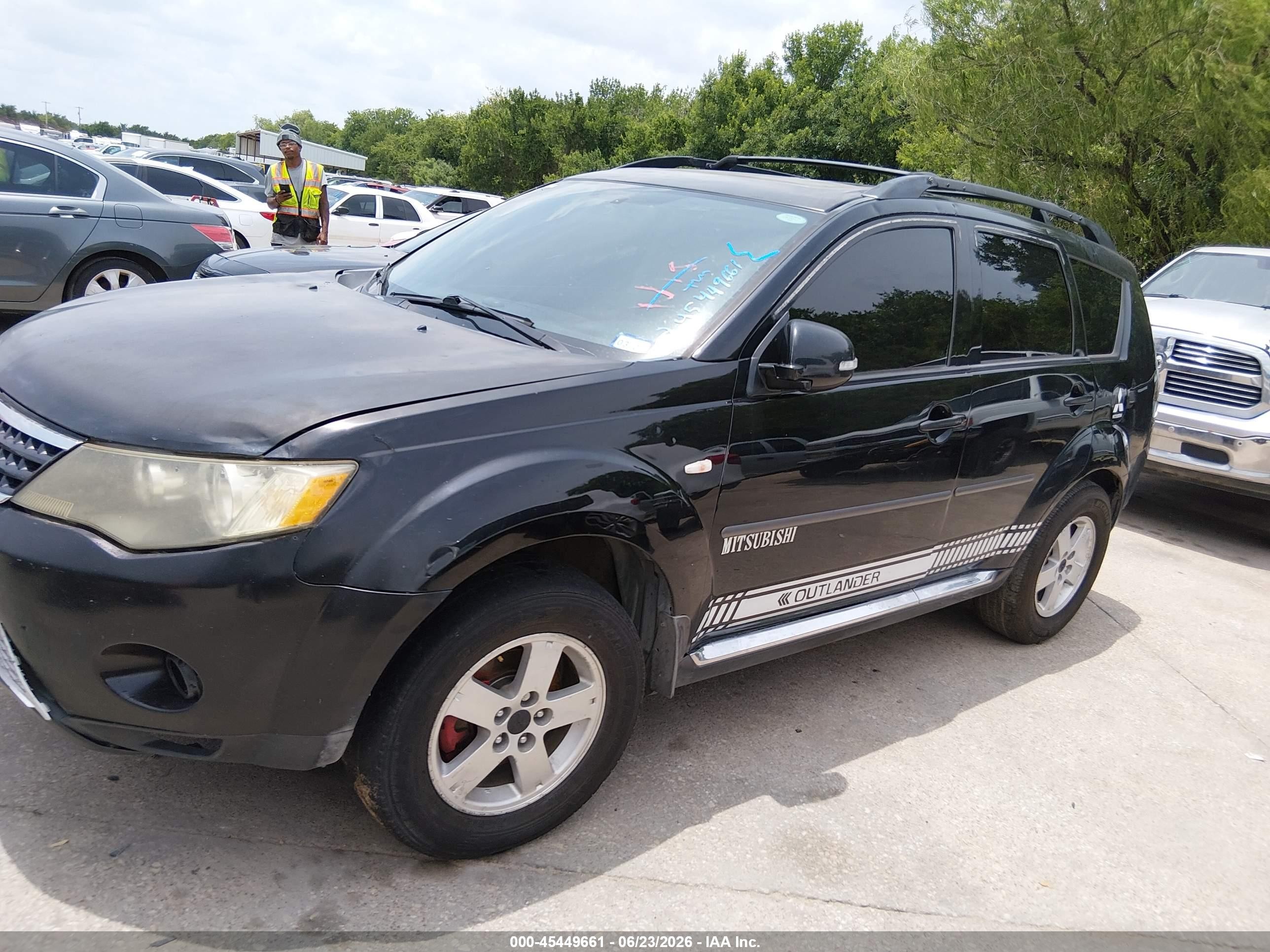 2007 Mitsubishi Outlander Es/ls Black vin: JA4MS31X27U013449