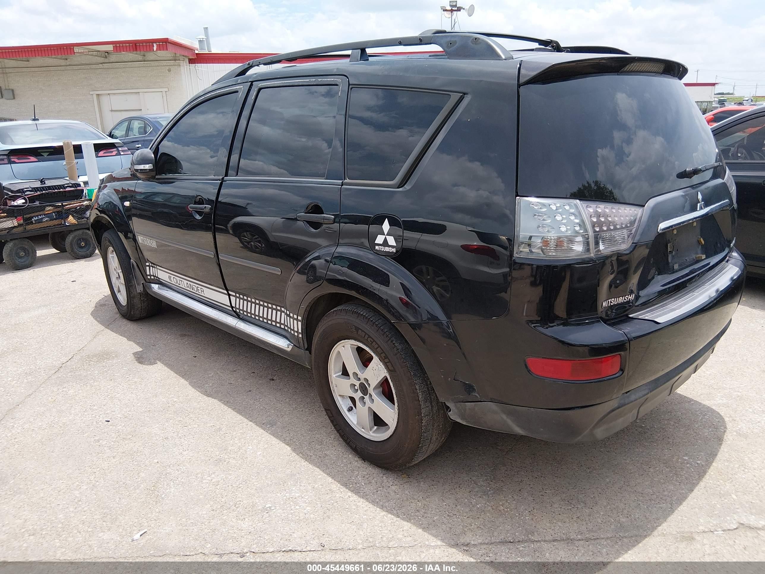 2007 Mitsubishi Outlander Es/ls Black vin: JA4MS31X27U013449