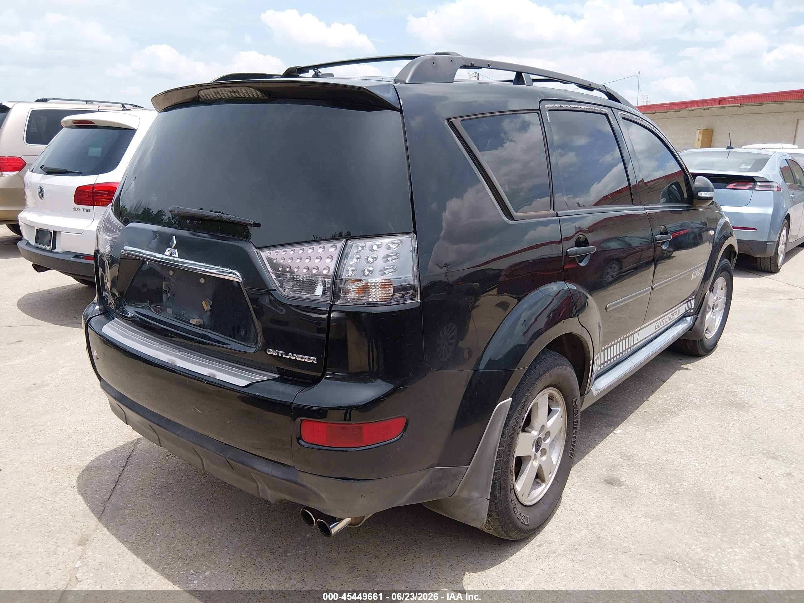 2007 Mitsubishi Outlander Es/ls Black vin: JA4MS31X27U013449