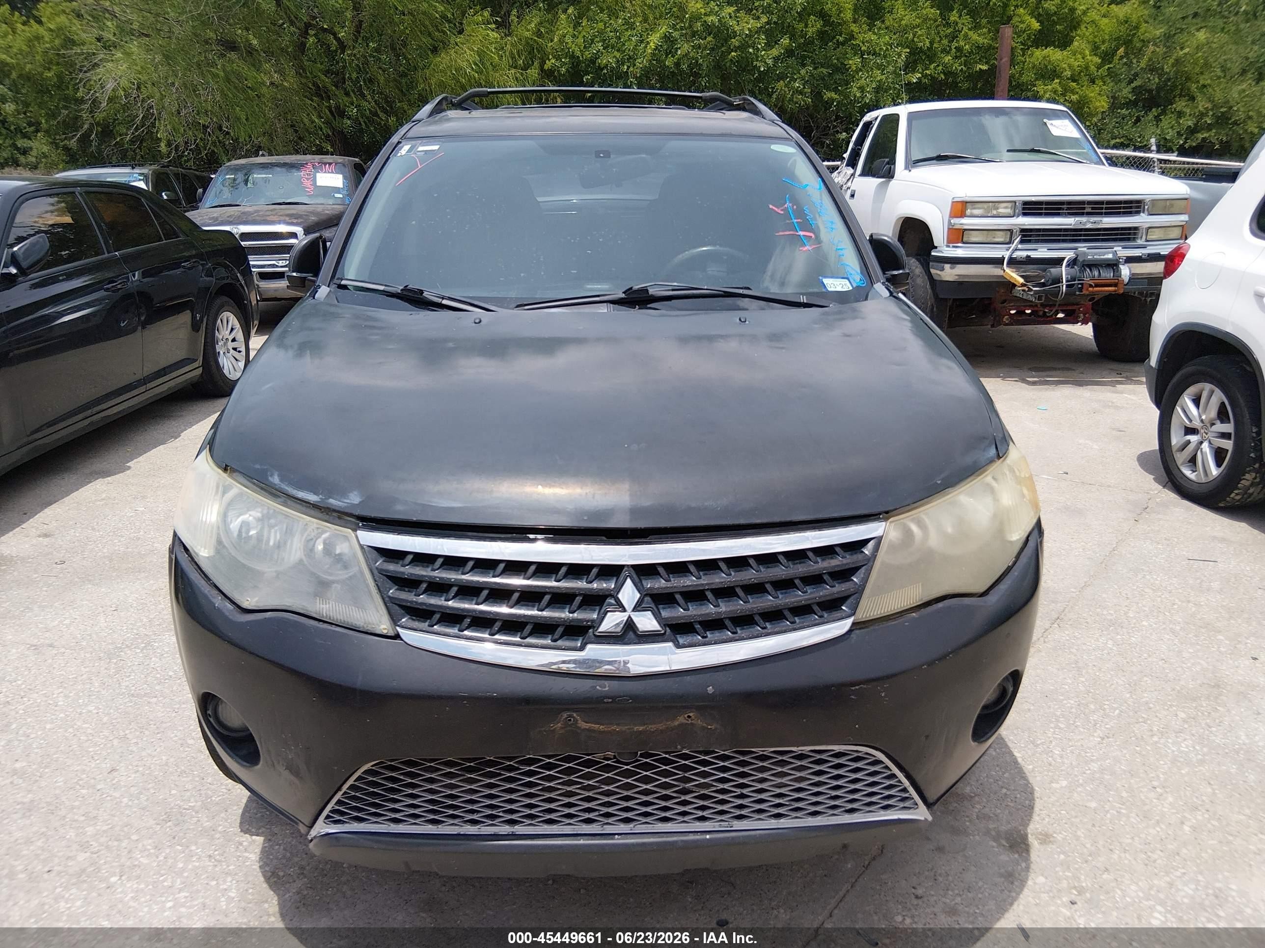 2007 Mitsubishi Outlander Es/ls Black vin: JA4MS31X27U013449