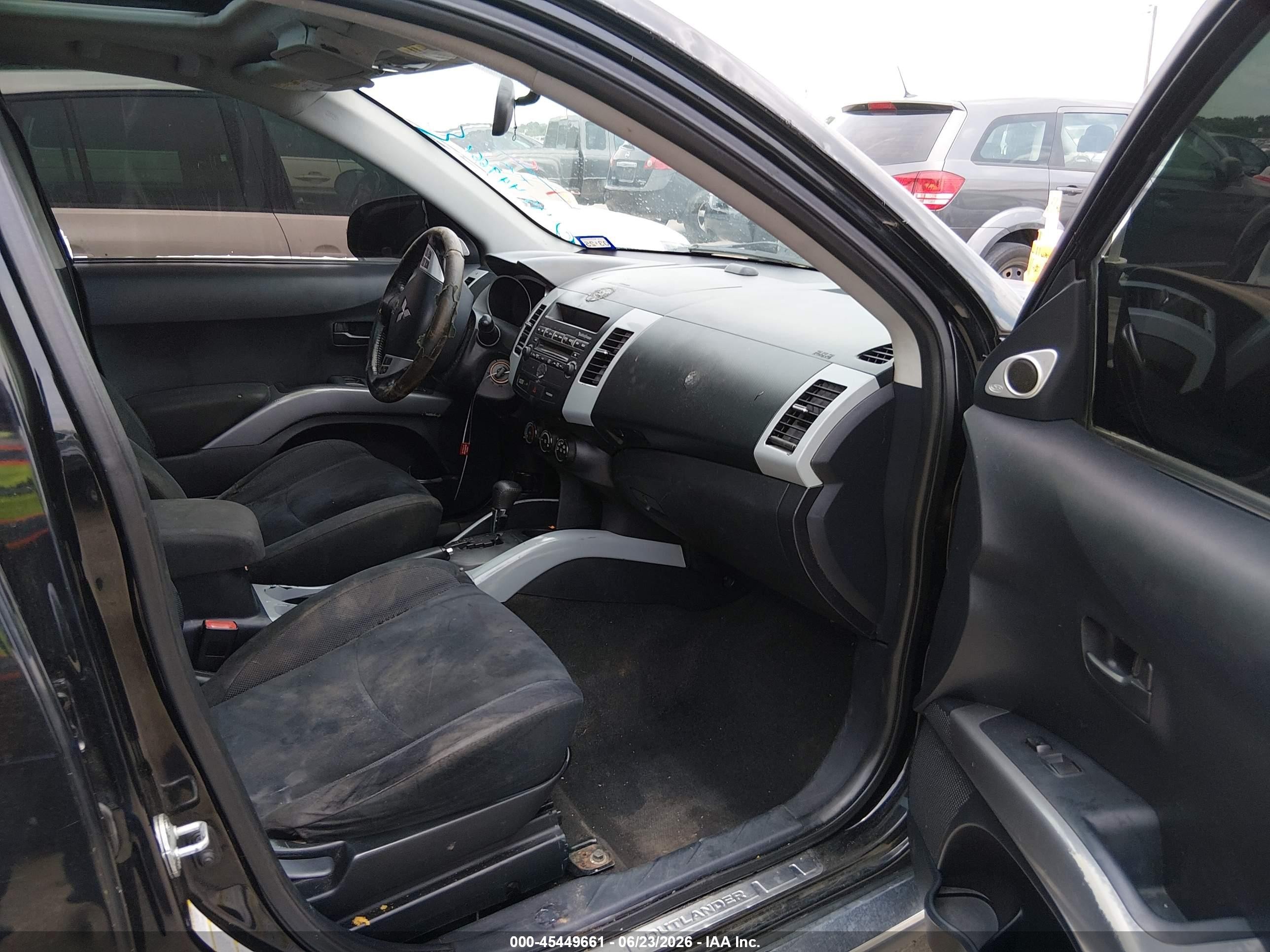 2007 Mitsubishi Outlander Es/ls Black vin: JA4MS31X27U013449