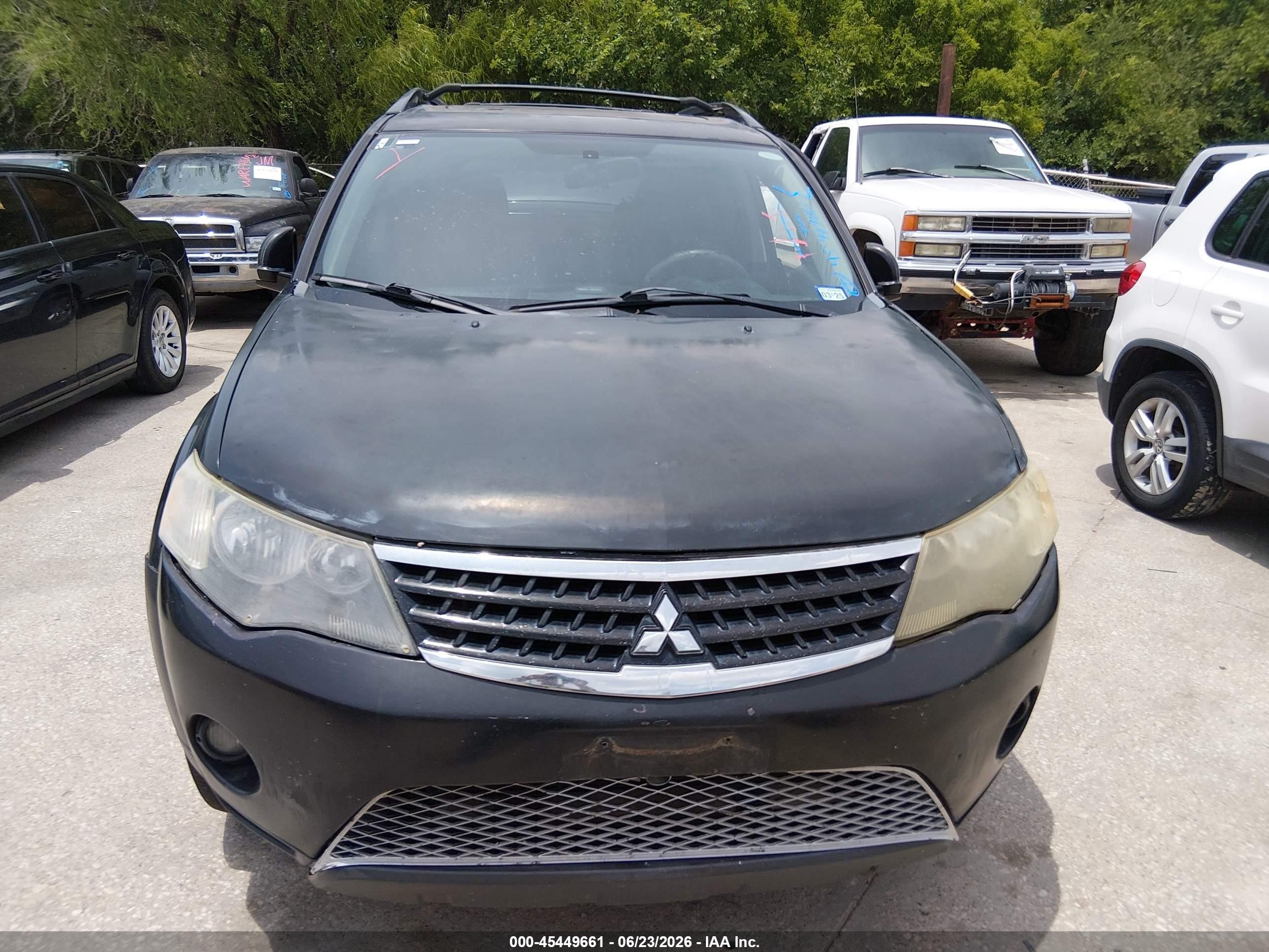 2007 Mitsubishi Outlander Es/ls Black vin: JA4MS31X27U013449