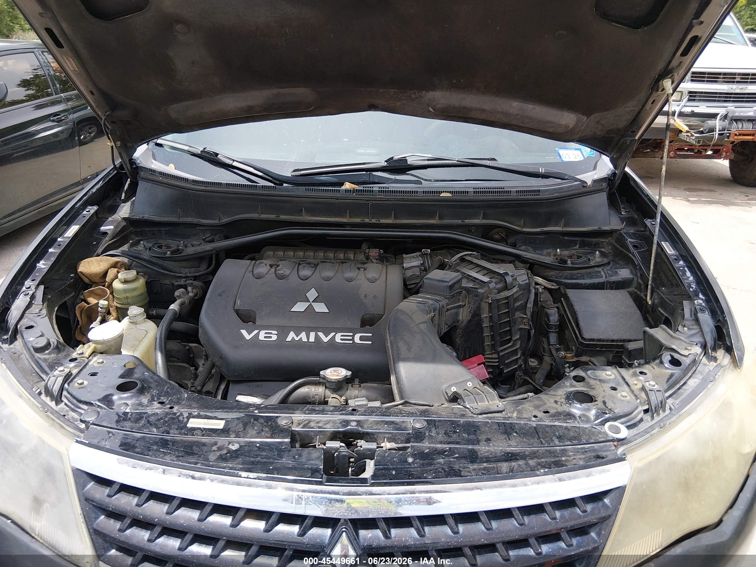 2007 Mitsubishi Outlander Es/ls Black vin: JA4MS31X27U013449