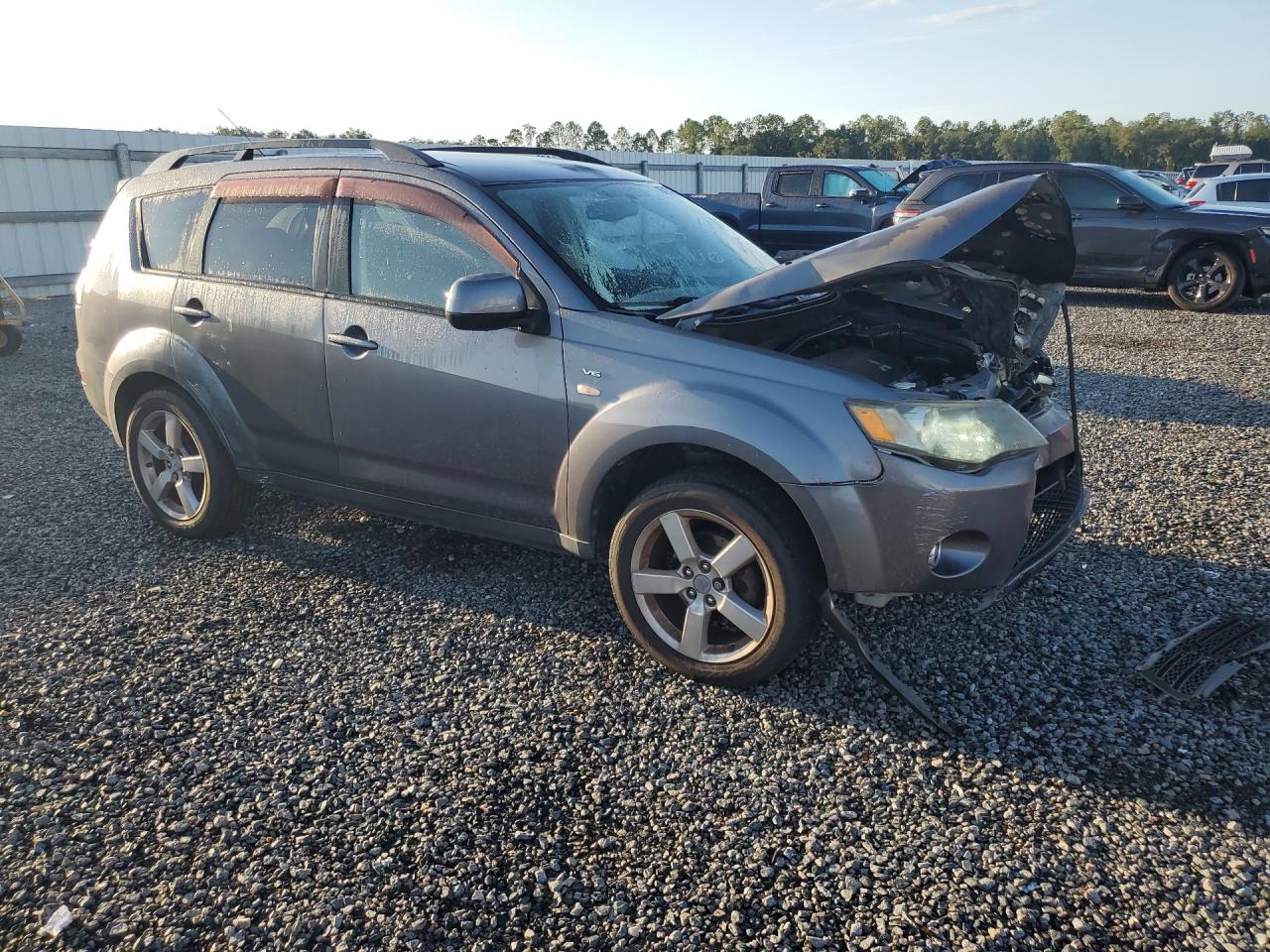 2008 Mitsubishi Outlander Ls Charcoal vin: JA4MS31X38Z008295