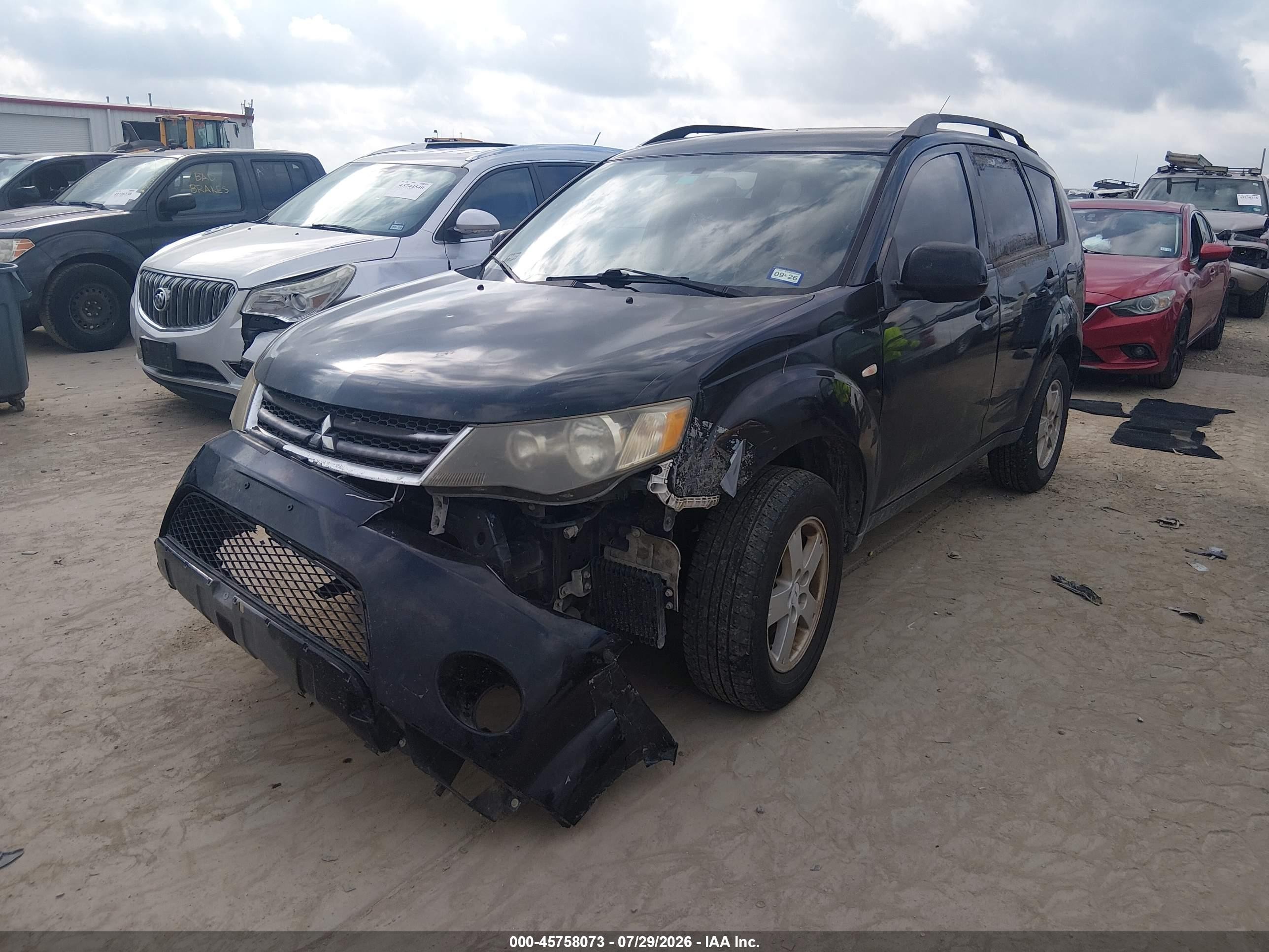 2007 Mitsubishi Outlander Es/ls Black vin: JA4MS31X57Z008006