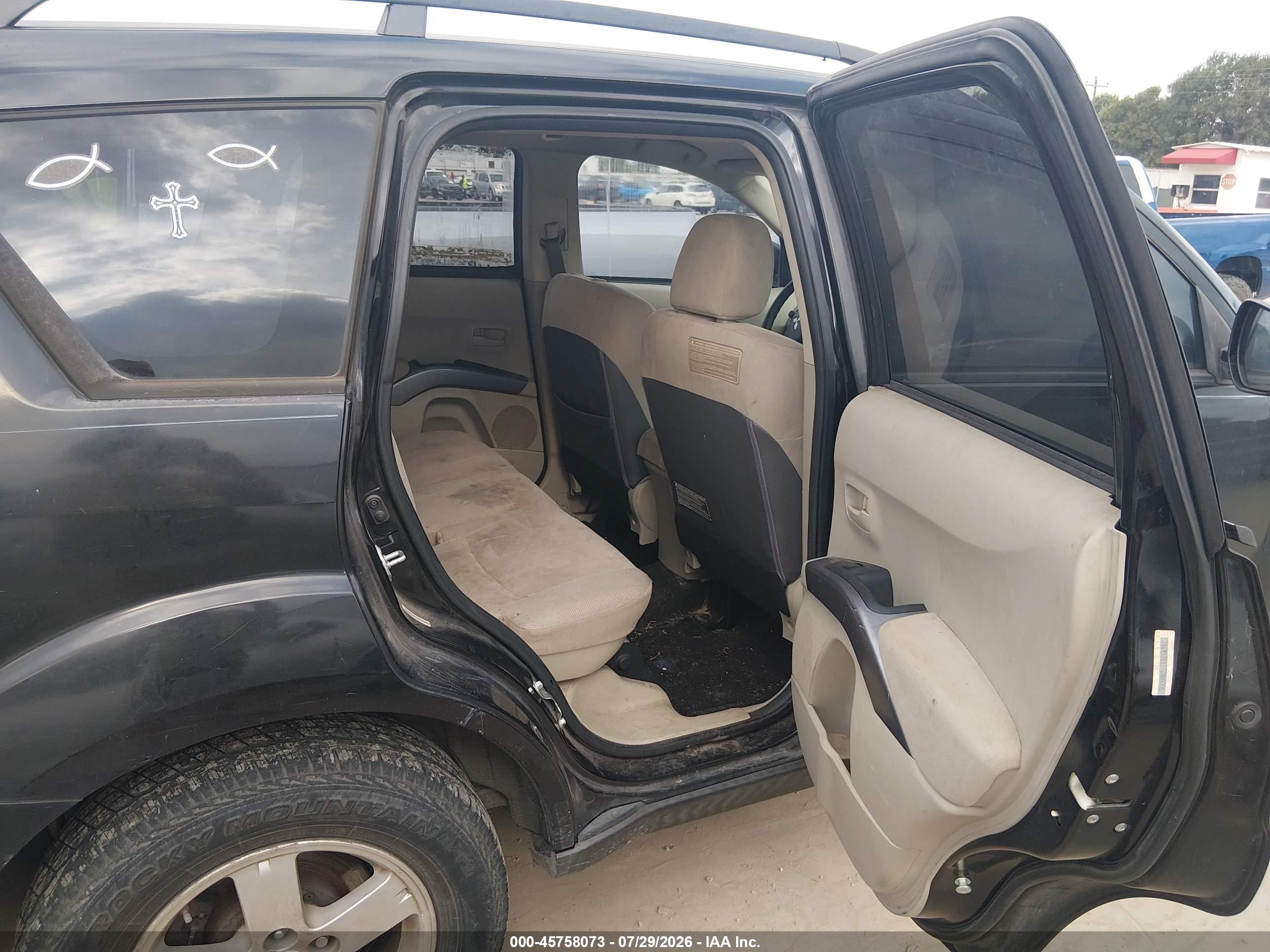 2007 Mitsubishi Outlander Es/ls Black vin: JA4MS31X57Z008006