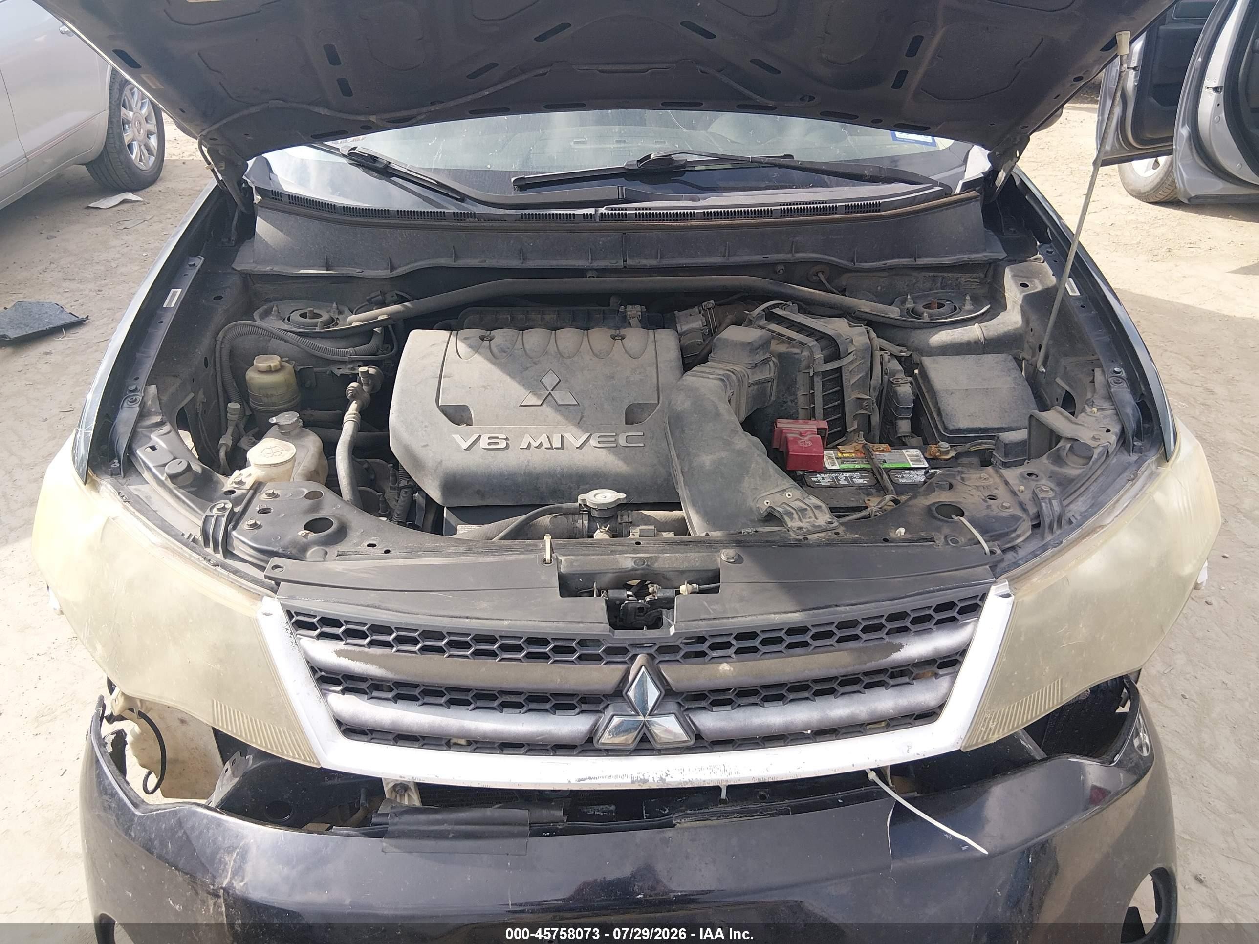 2007 Mitsubishi Outlander Es/ls Black vin: JA4MS31X57Z008006