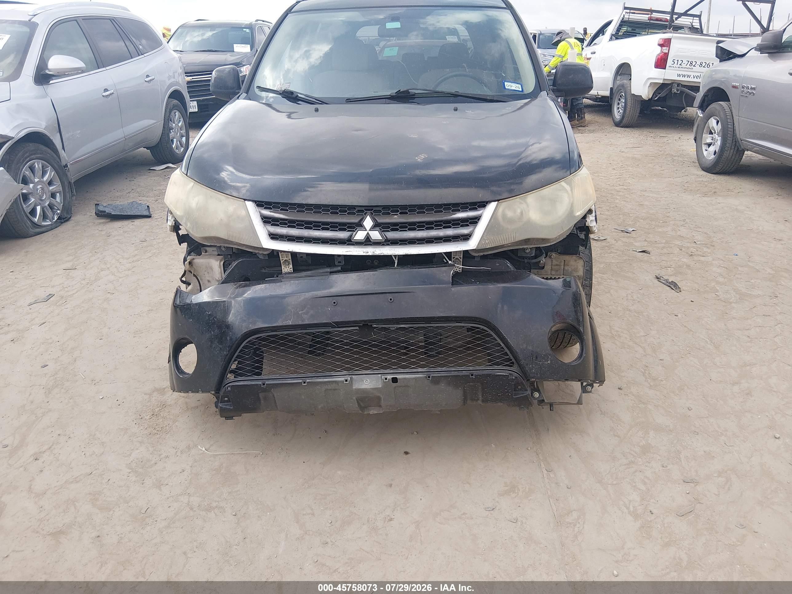 2007 Mitsubishi Outlander Es/ls Black vin: JA4MS31X57Z008006
