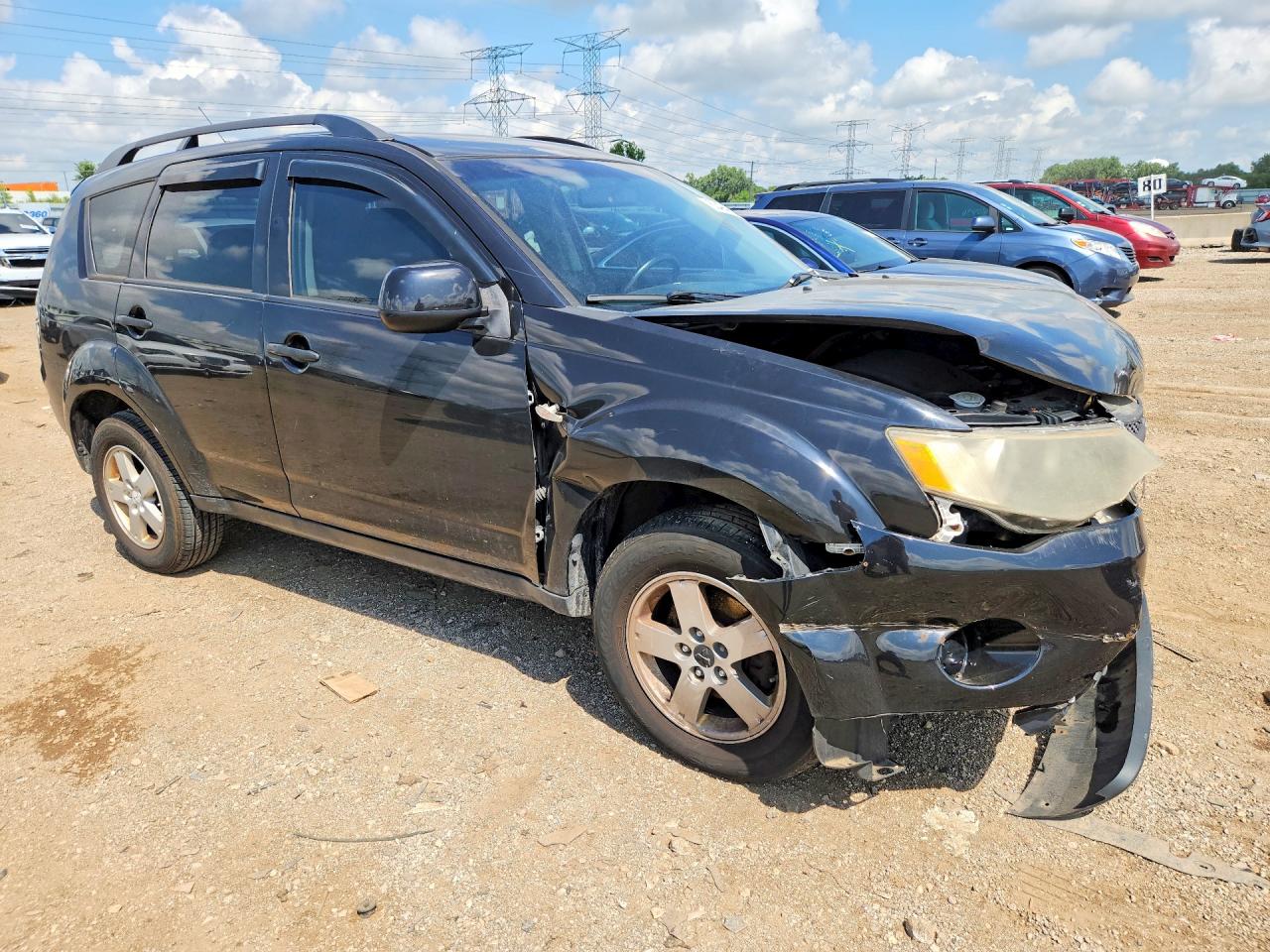 2007 Mitsubishi Outlander Es Black vin: JA4MS31X67Z010184