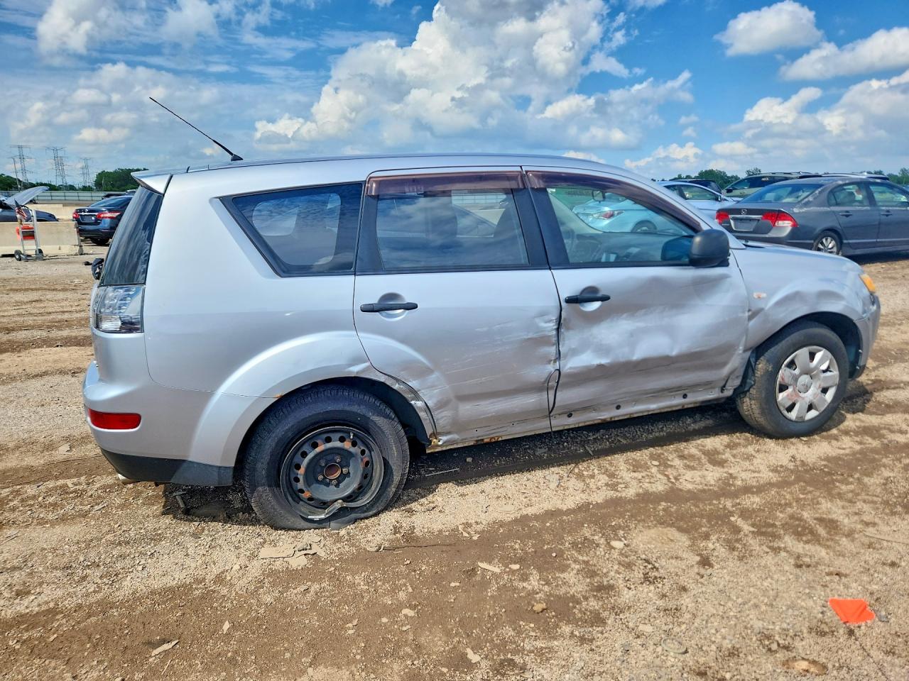 2007 Mitsubishi Outlander Es Silver vin: JA4MS31X87U004805