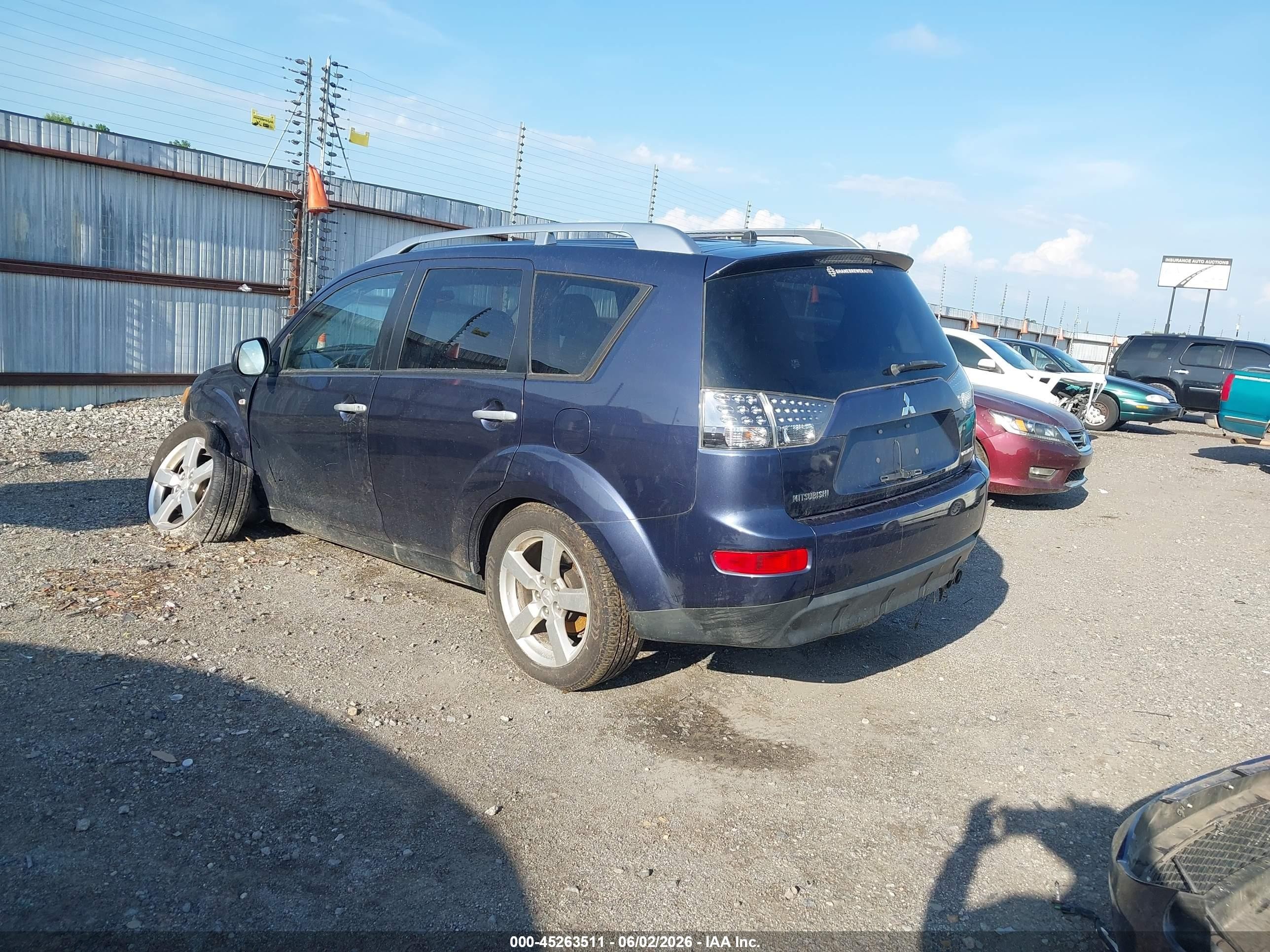 2008 Mitsubishi Outlander Xls Синий vin: JA4MS41X28Z007760