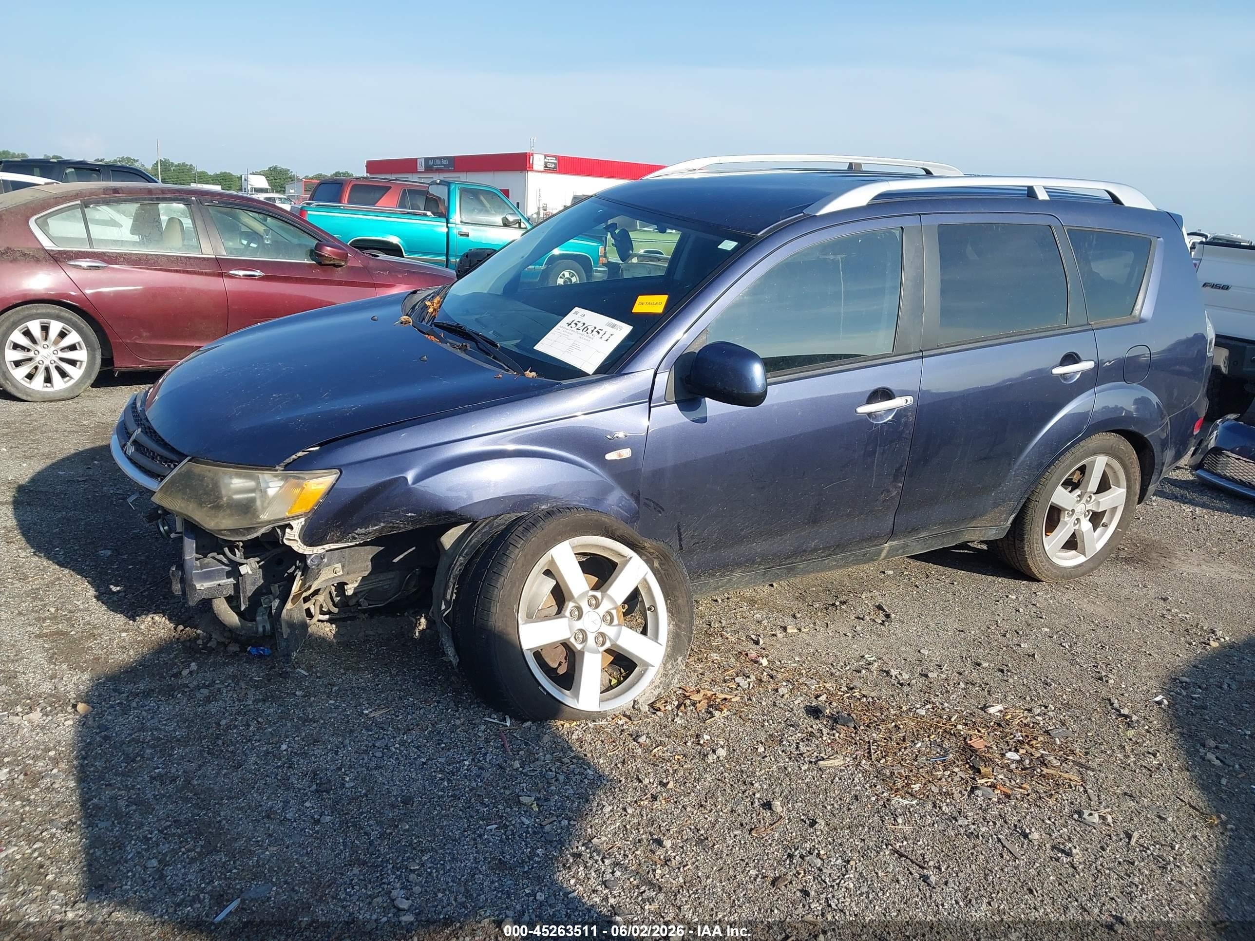 2008 Mitsubishi Outlander Xls Синий vin: JA4MS41X28Z007760