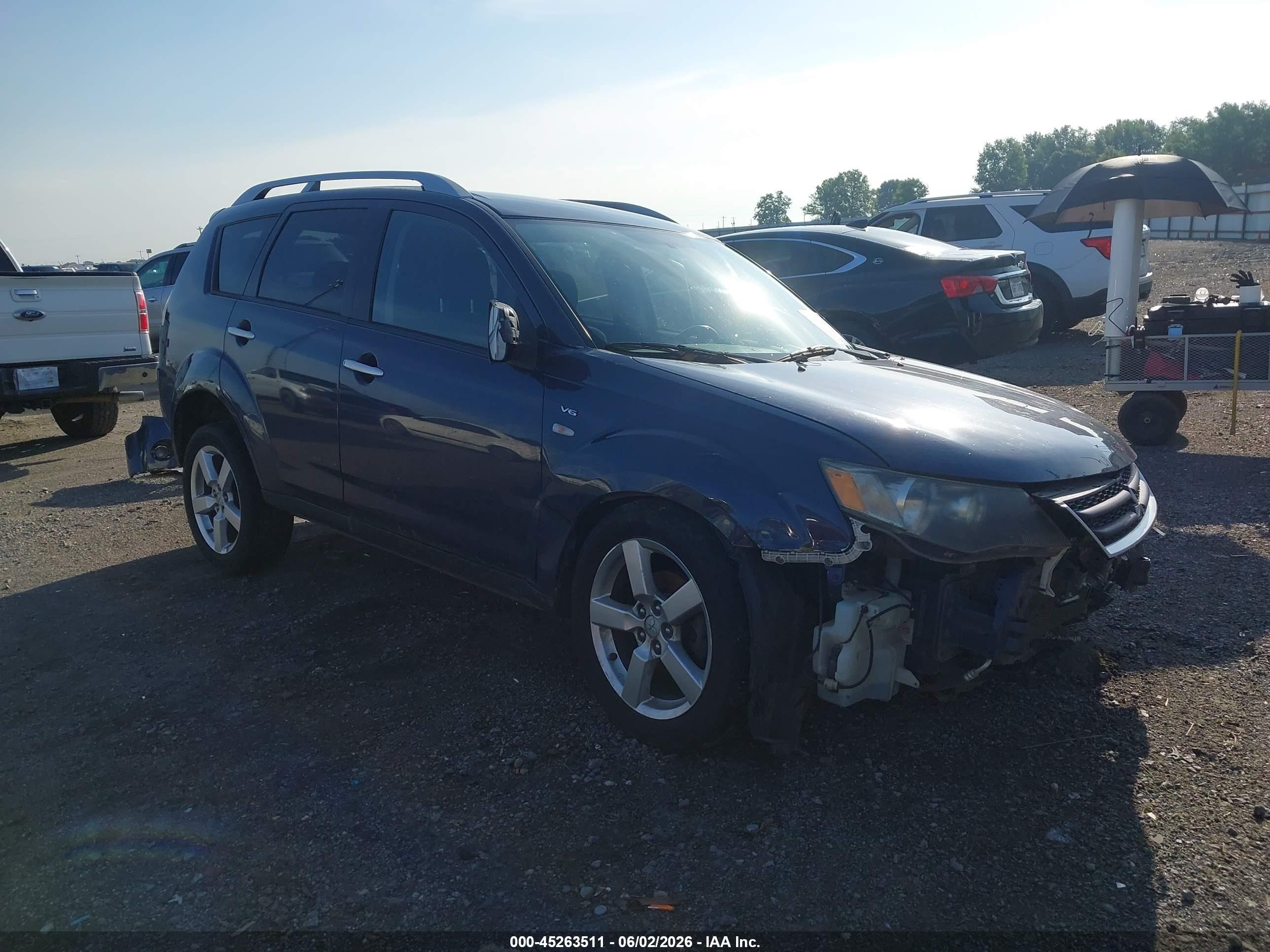 2008 Mitsubishi Outlander Xls Синий vin: JA4MS41X28Z007760