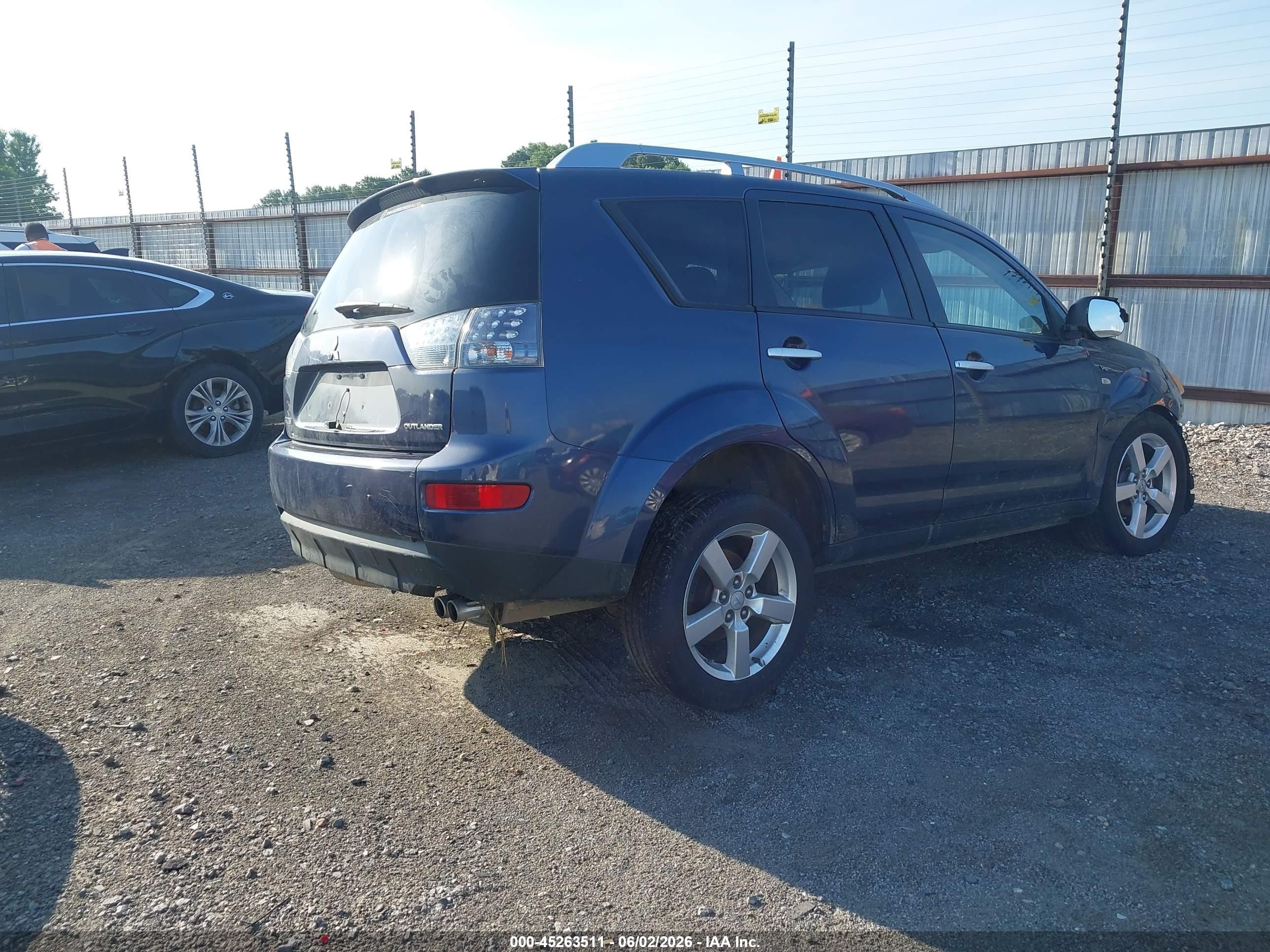 2008 Mitsubishi Outlander Xls Синий vin: JA4MS41X28Z007760