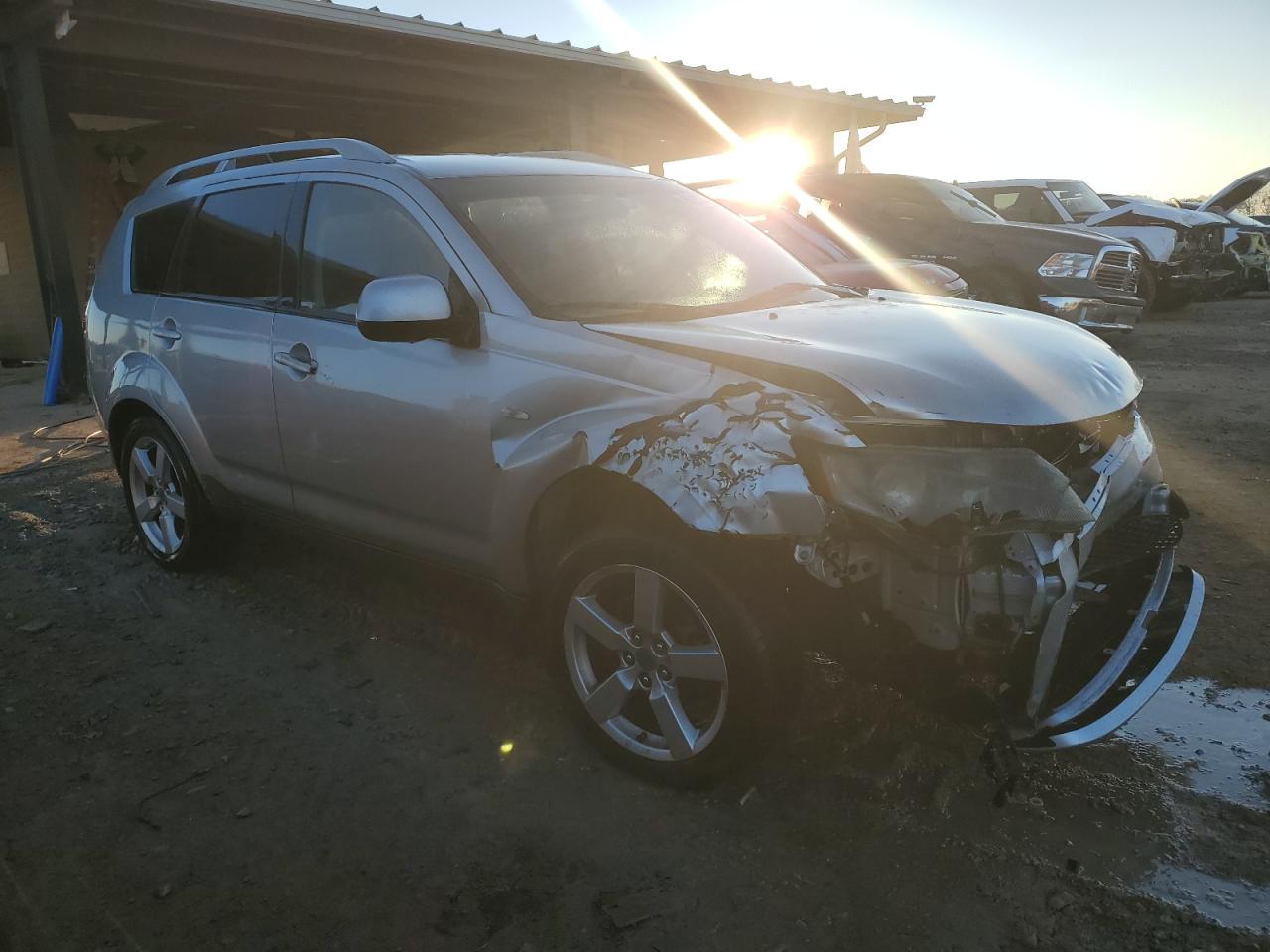 2007 Mitsubishi Outlander Xls Silver vin: JA4MS41X37U008444