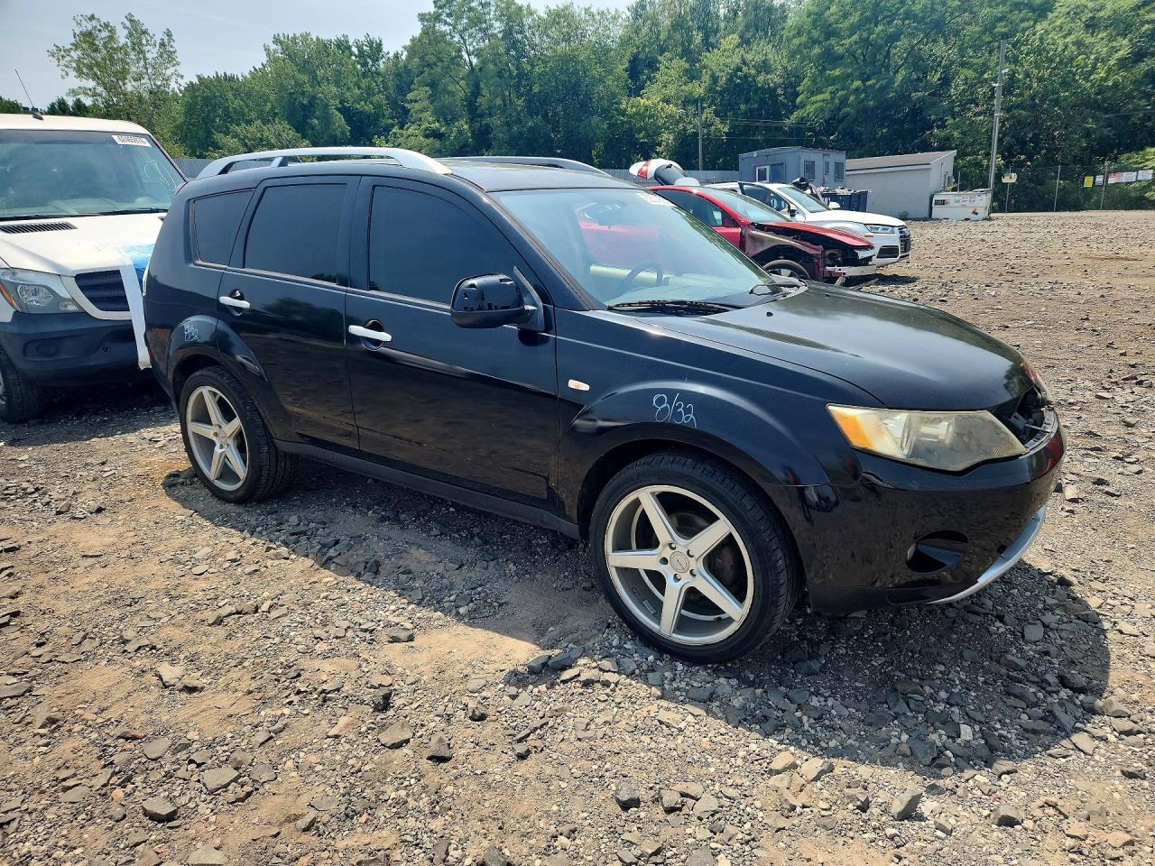 2007 Mitsubishi Outlander Xls Black vin: JA4MS41X47Z018919