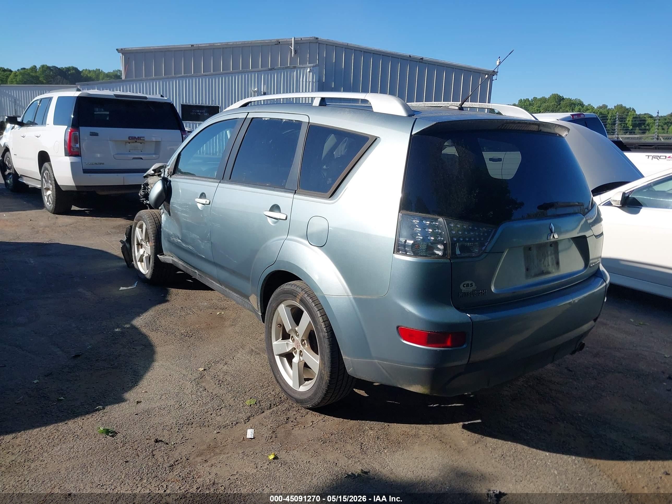 2007 Mitsubishi Outlander Xls Light Blue vin: JA4MS41X57U002936