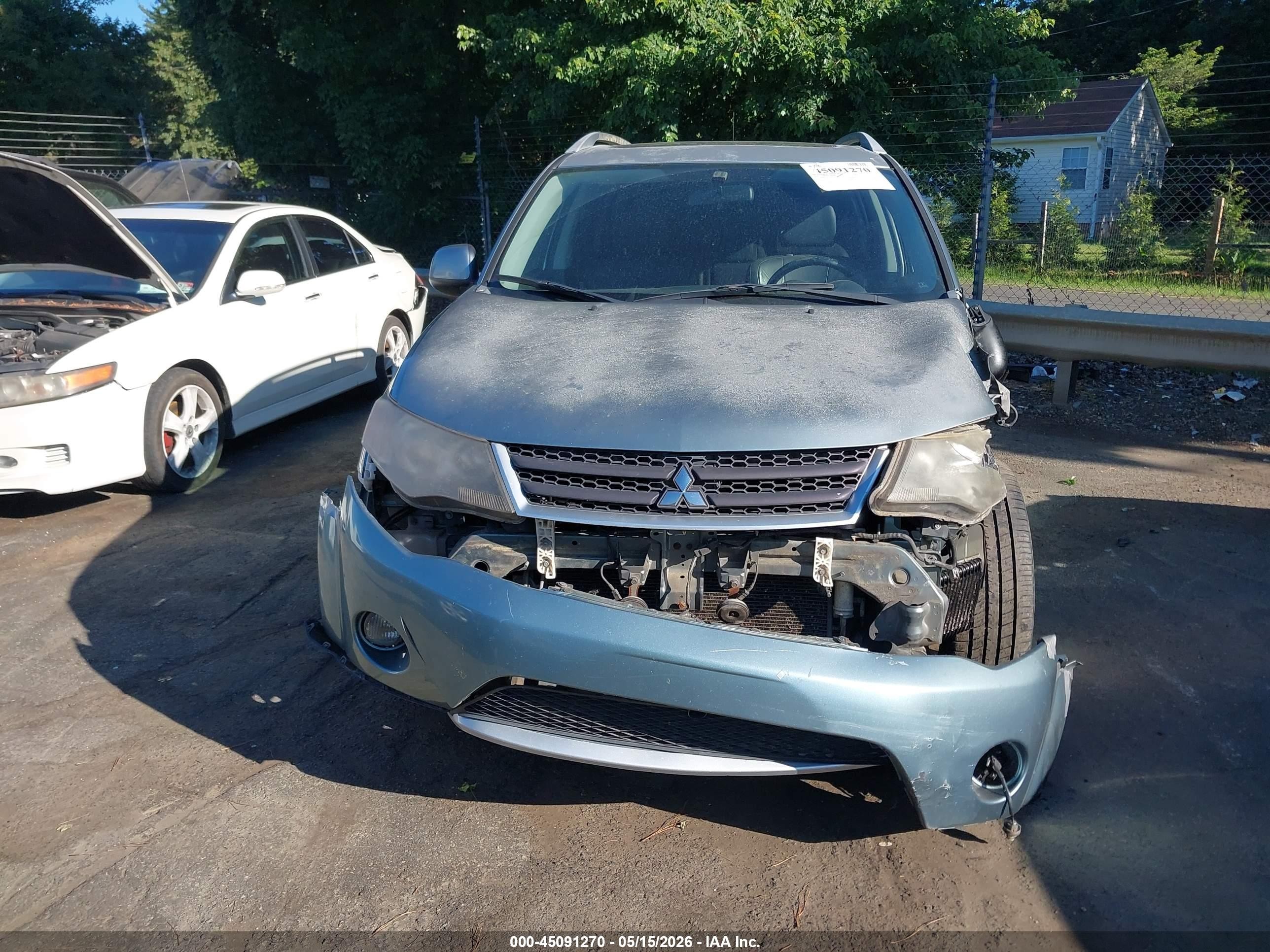 2007 Mitsubishi Outlander Xls Light Blue vin: JA4MS41X57U002936
