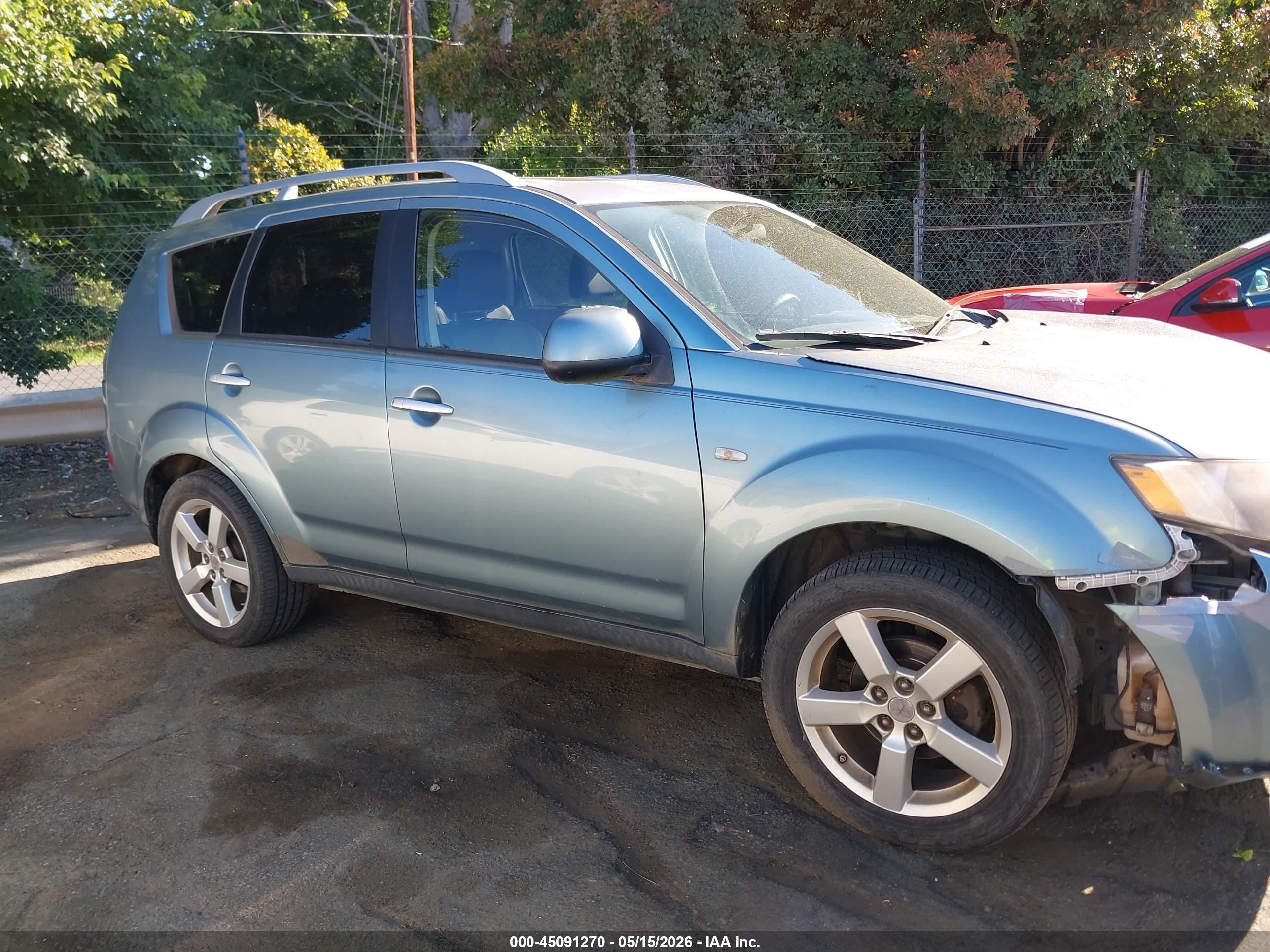 2007 Mitsubishi Outlander Xls Light Blue vin: JA4MS41X57U002936