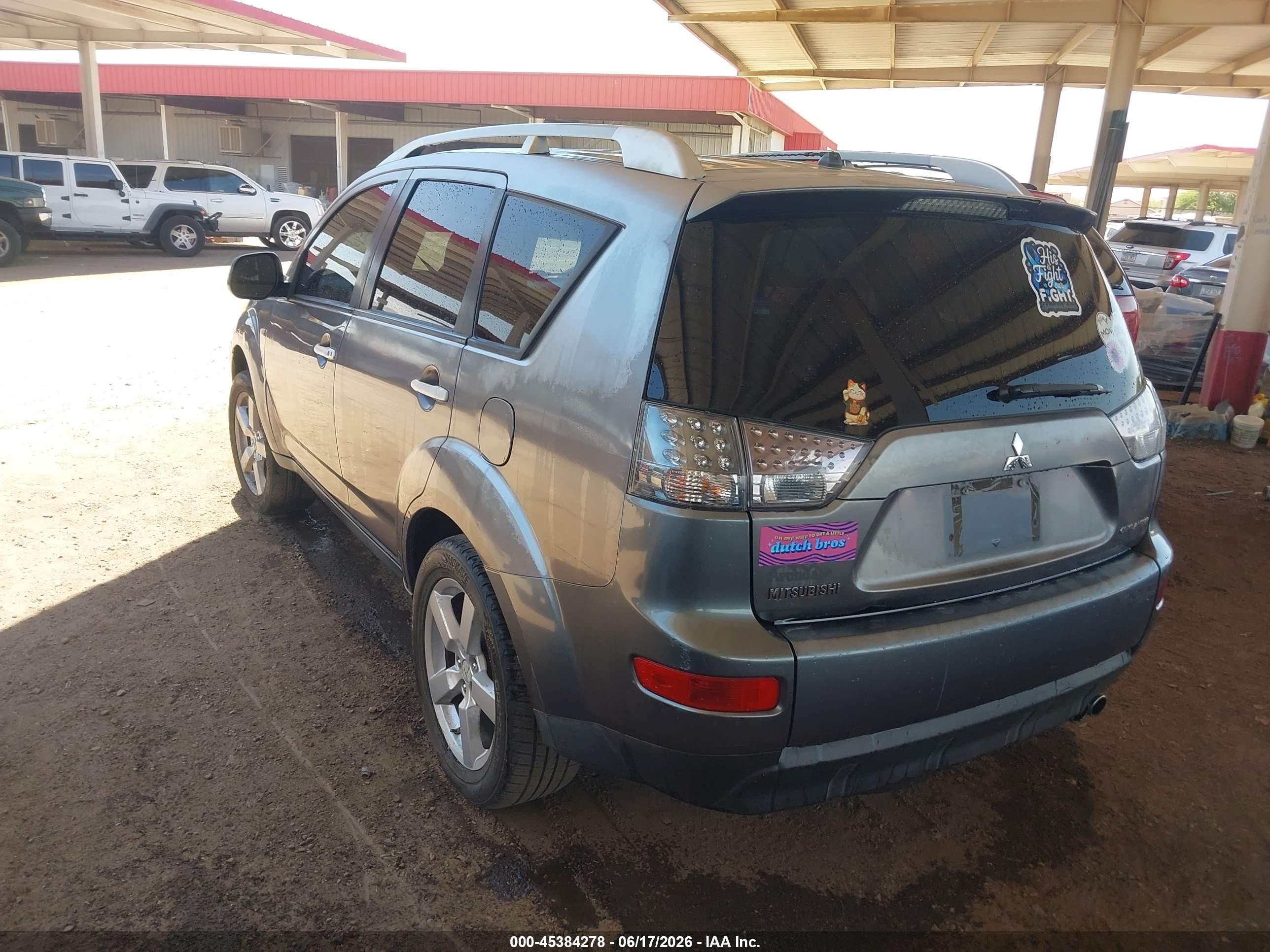 2007 Mitsubishi Outlander Xls Gray vin: JA4MS41X87U004471