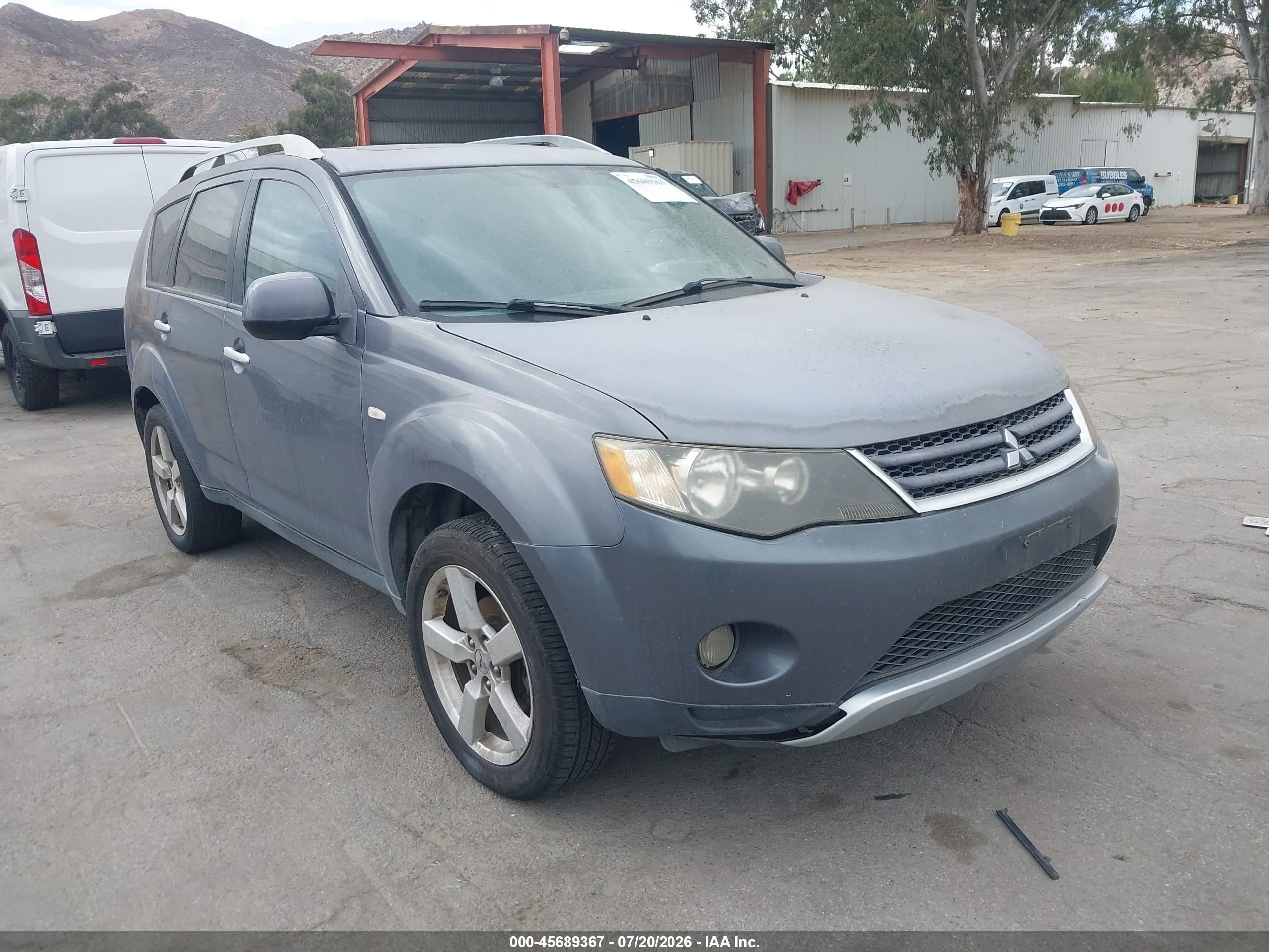 2007 Mitsubishi Outlander Xls Gray vin: JA4MS41XX7Z001588