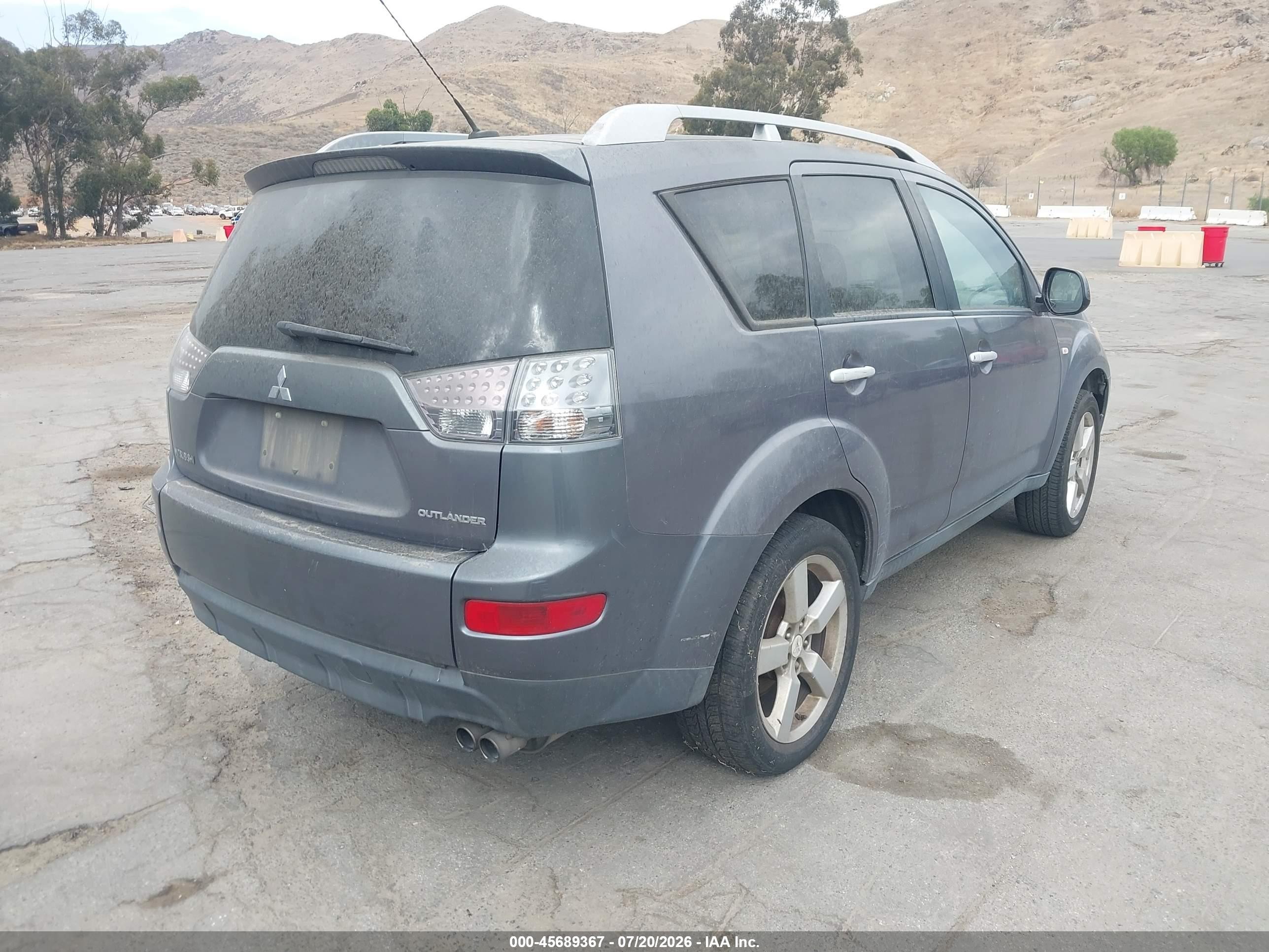 2007 Mitsubishi Outlander Xls Gray vin: JA4MS41XX7Z001588