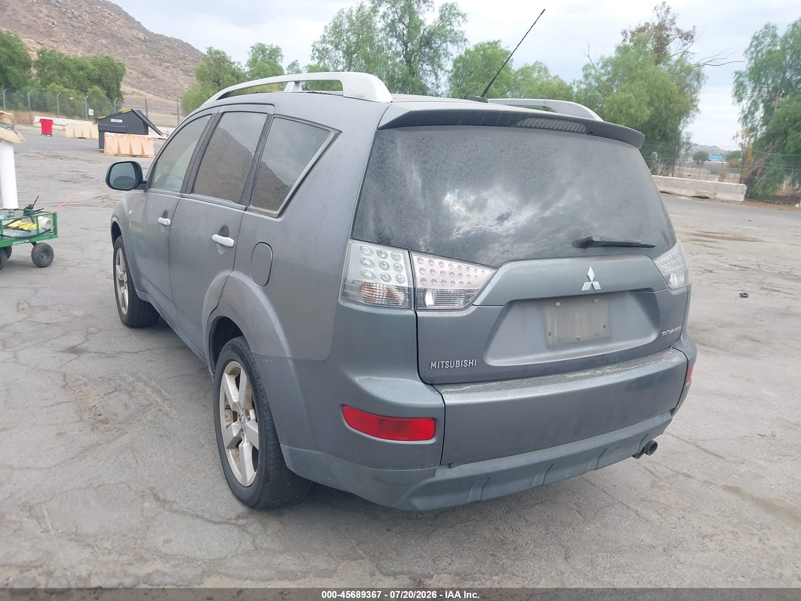 2007 Mitsubishi Outlander Xls Gray vin: JA4MS41XX7Z001588