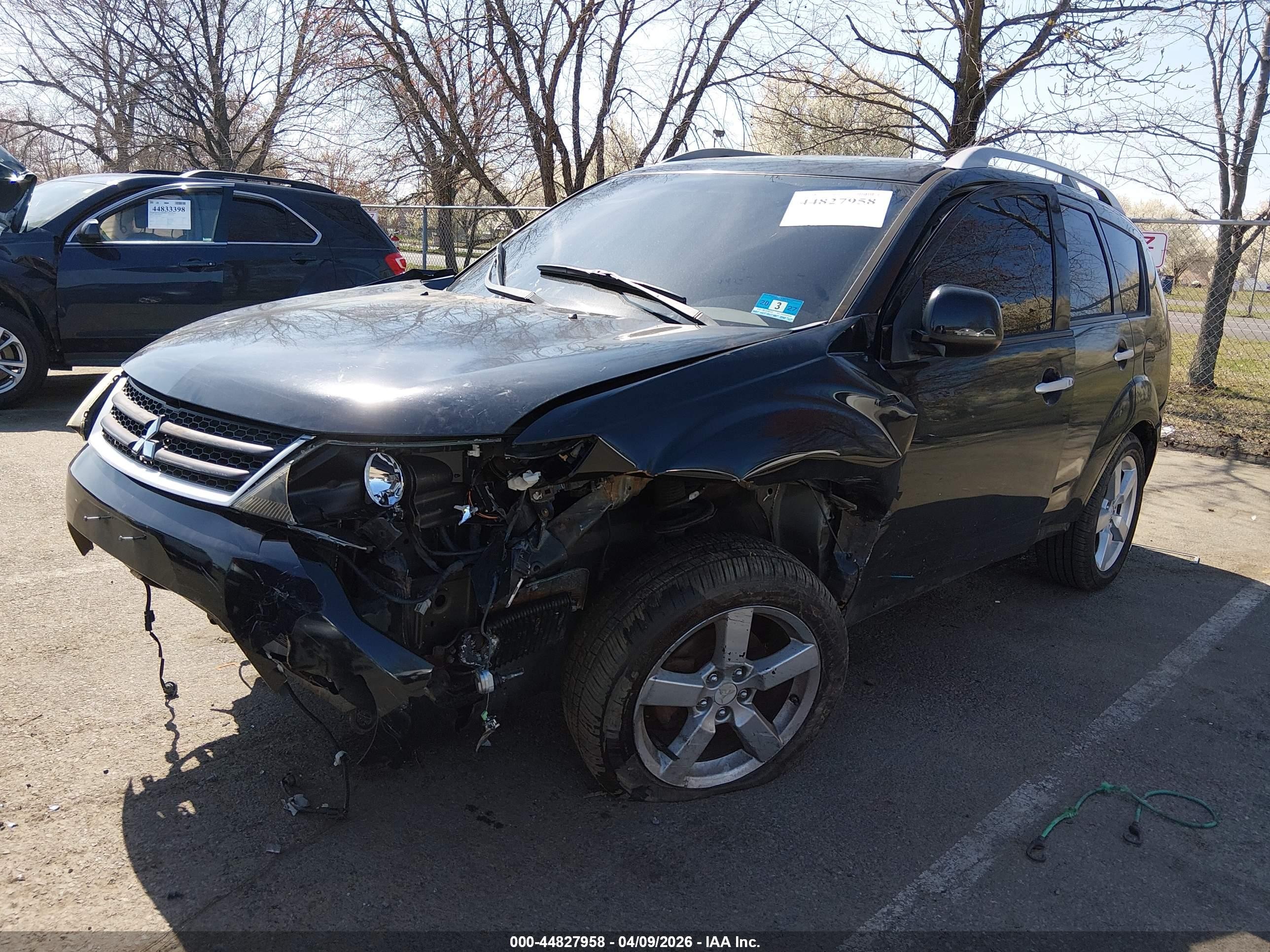 2007 Mitsubishi Outlander Xls Black vin: JA4MS41XX7Z005706