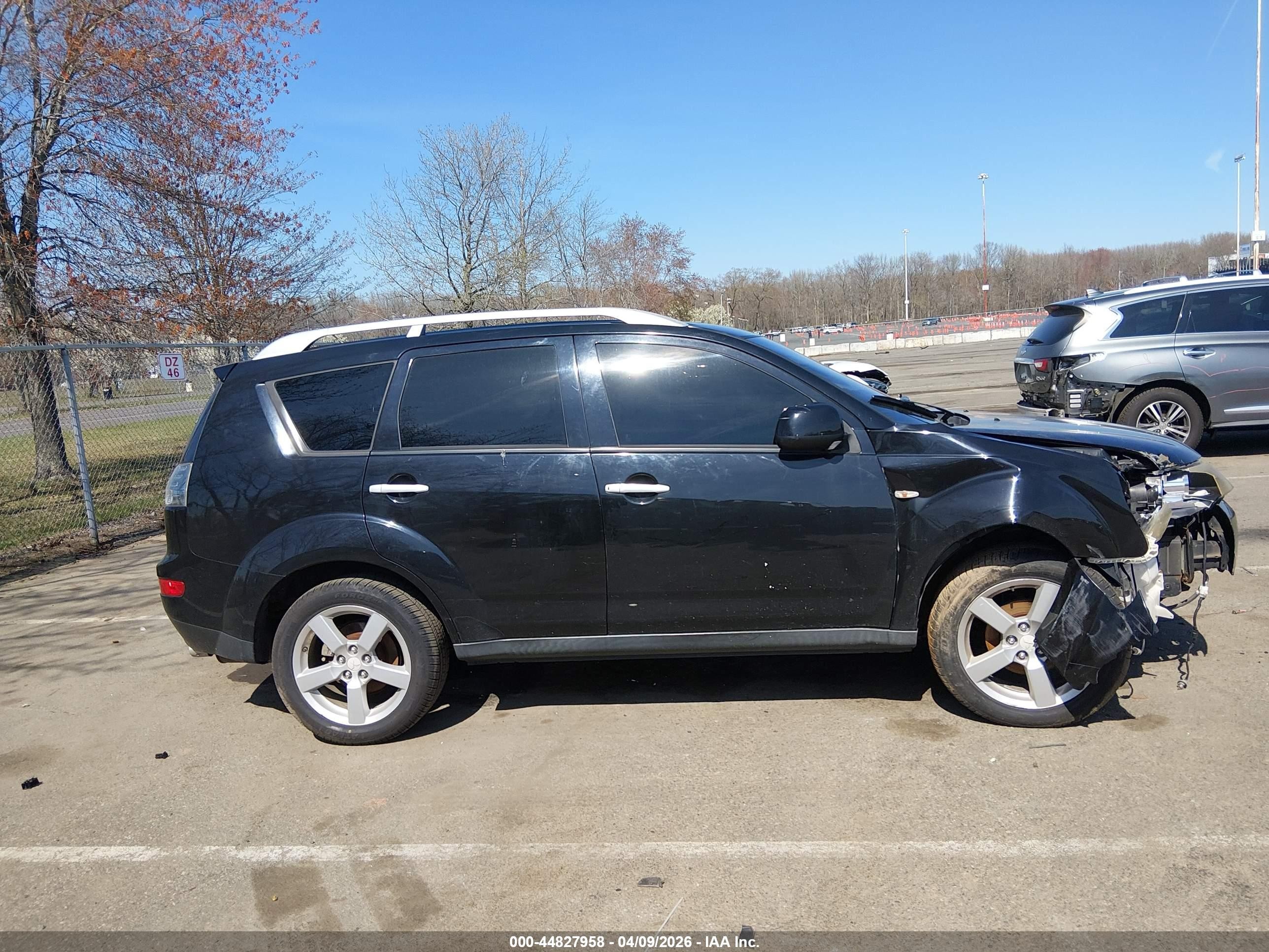 2007 Mitsubishi Outlander Xls Black vin: JA4MS41XX7Z005706