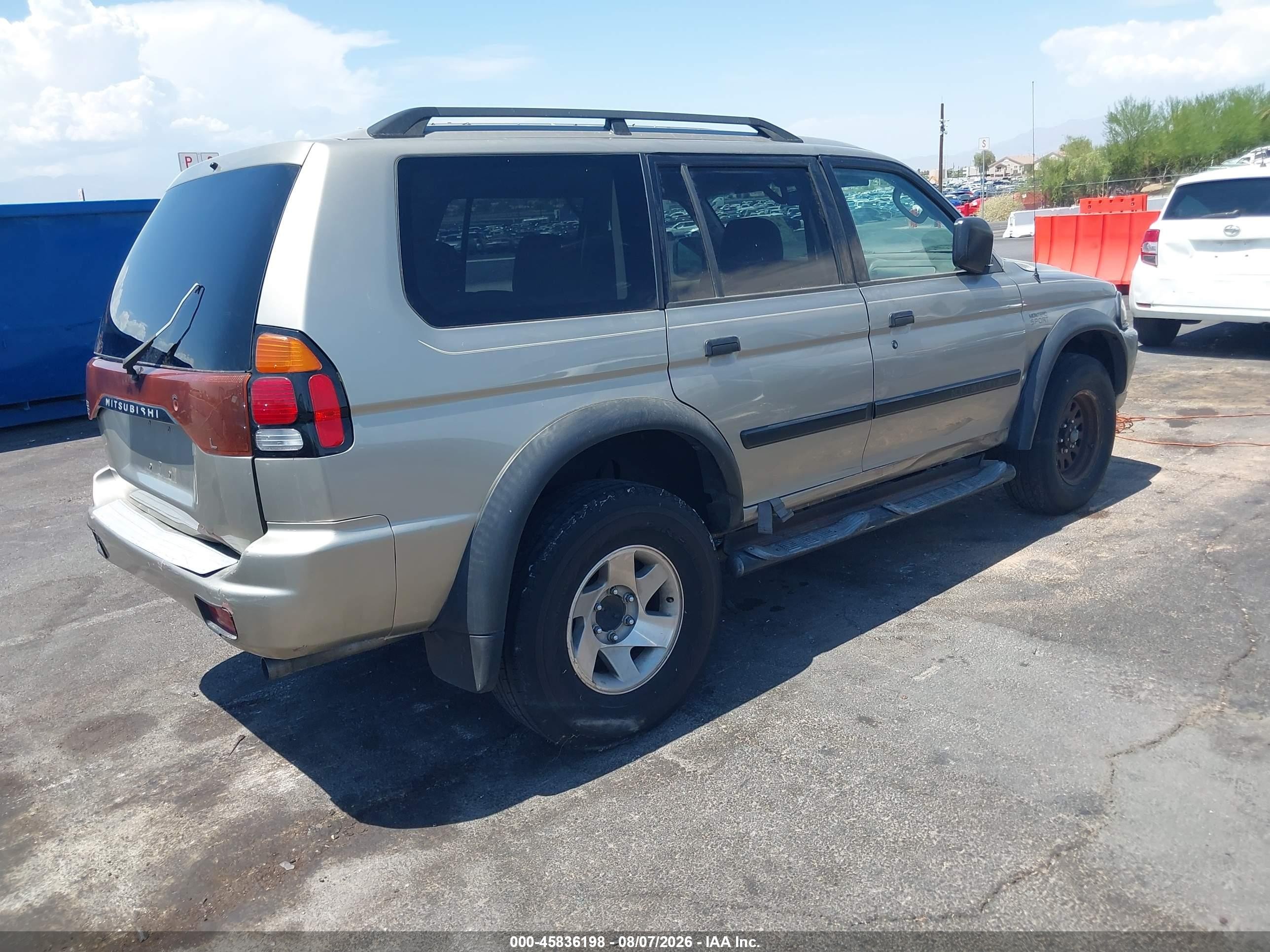 2003 Mitsubishi Montero Sport Es/ls Gold vin: JA4MT21H23J044048