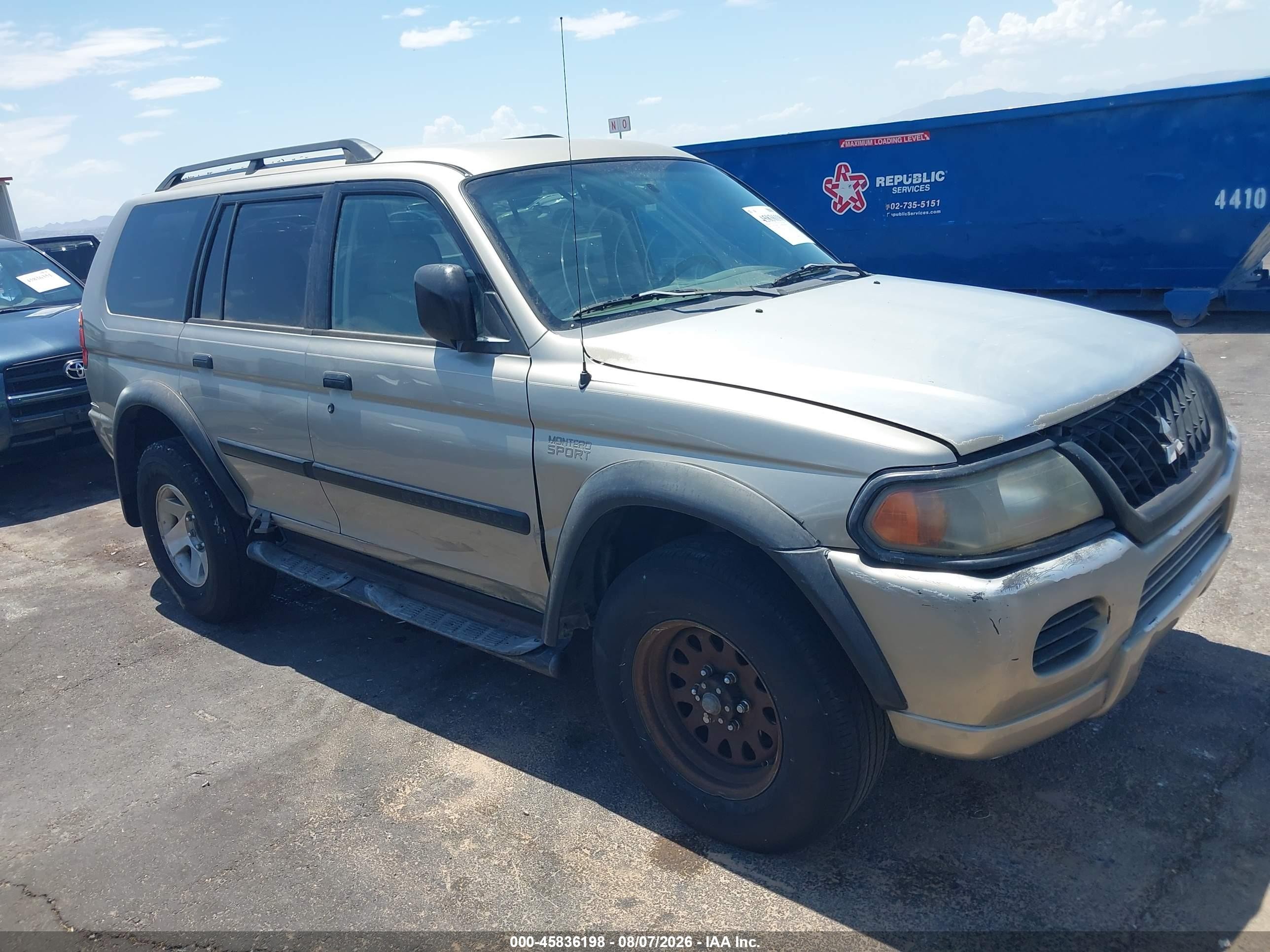 2003 Mitsubishi Montero Sport Es/ls Gold vin: JA4MT21H23J044048
