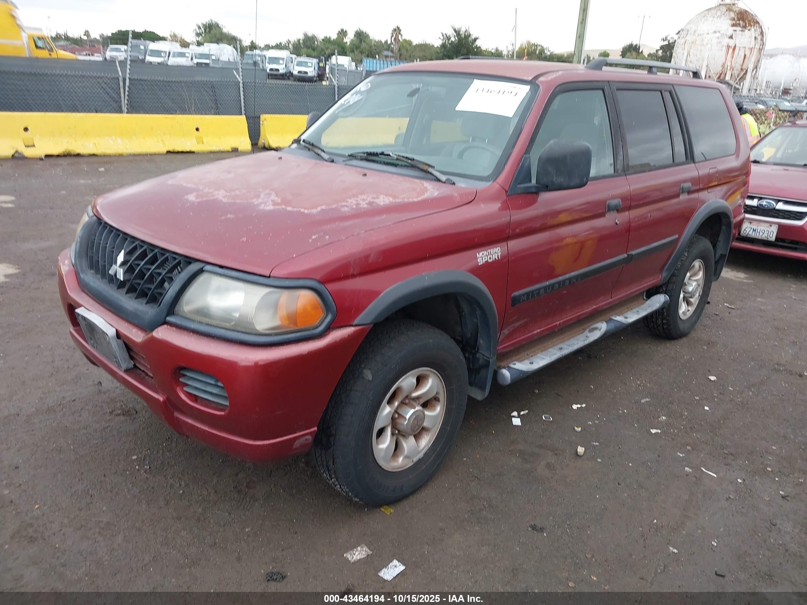 2002 Mitsubishi Montero Sport Es/ls Red vin: JA4MT21H52J051672