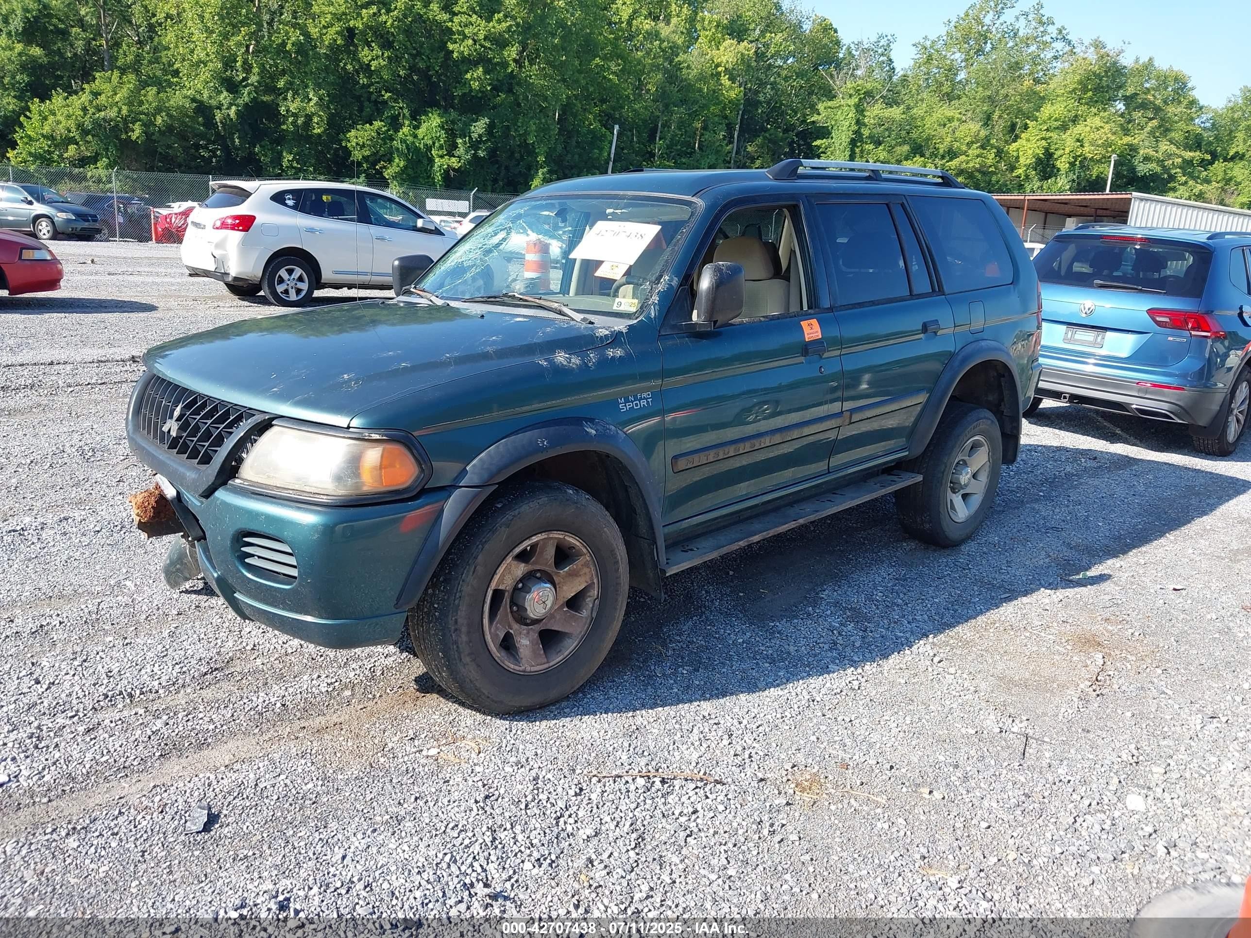 2004 Mitsubishi Montero Sport Ls Зеленый vin: JA4MT21R84J002008