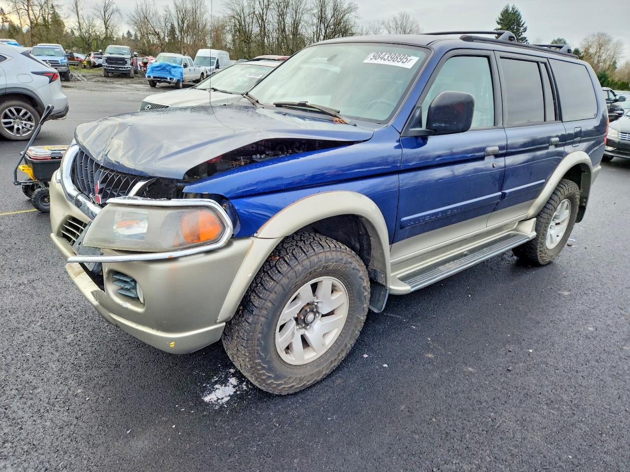 2000 Mitsubishi Montero Blue vin: JA4MT31H4YP064165