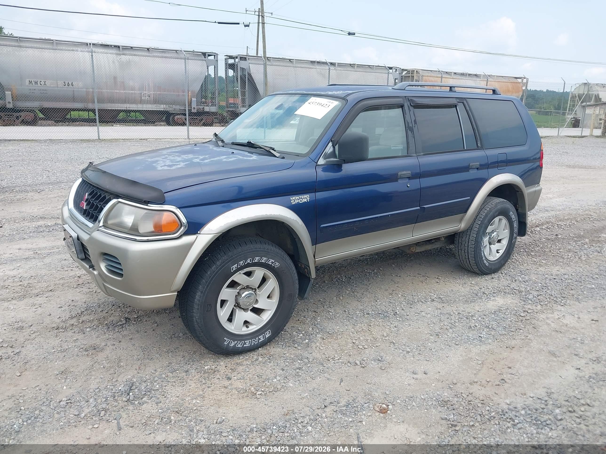 2001 Mitsubishi Montero Sport Xls Синий vin: JA4MT31H71P025768
