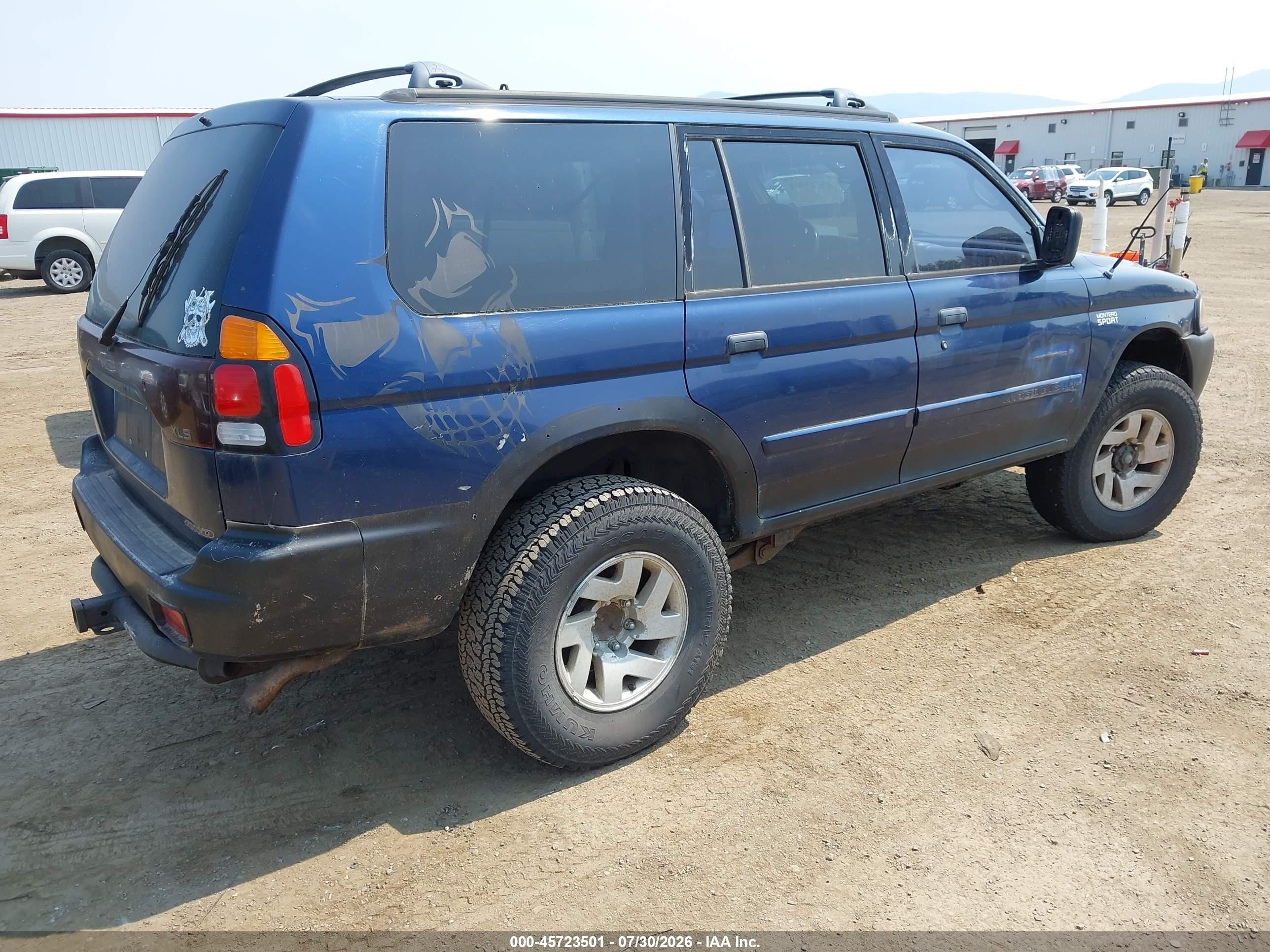 2000 Mitsubishi Montero Sport Ls/xls Blue vin: JA4MT31H7YP811676