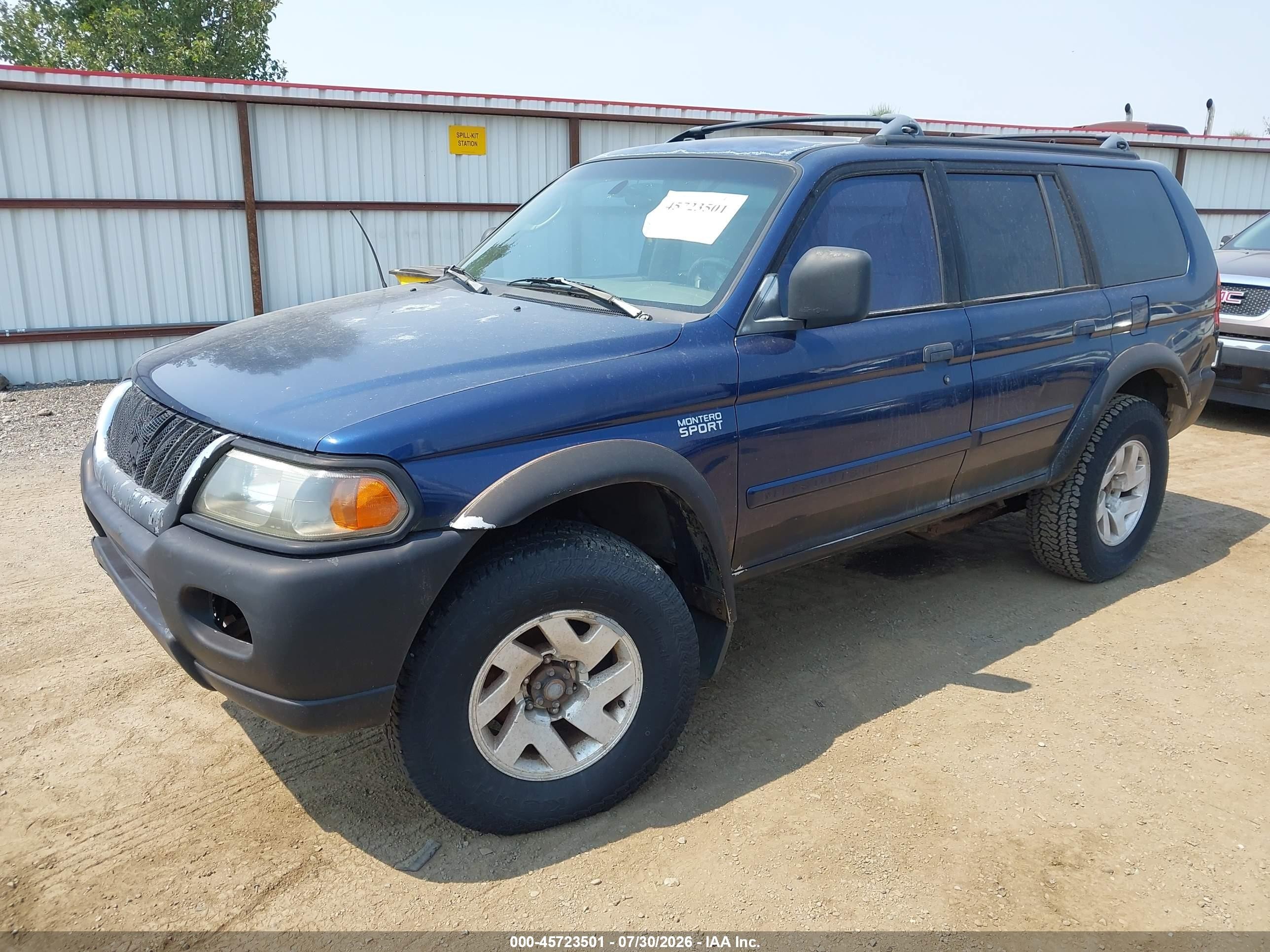2000 Mitsubishi Montero Sport Ls/xls Blue vin: JA4MT31H7YP811676
