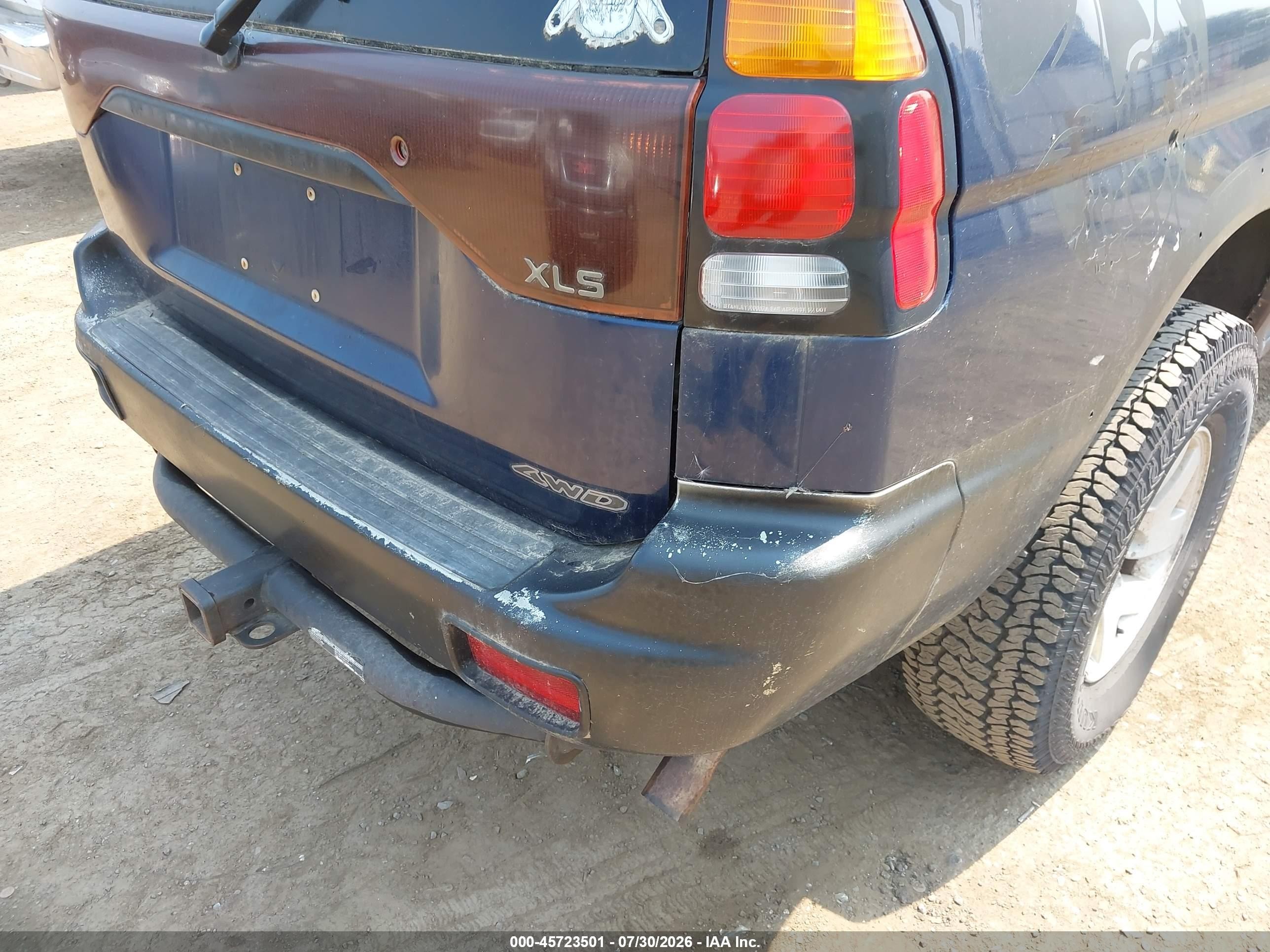 2000 Mitsubishi Montero Sport Ls/xls Blue vin: JA4MT31H7YP811676