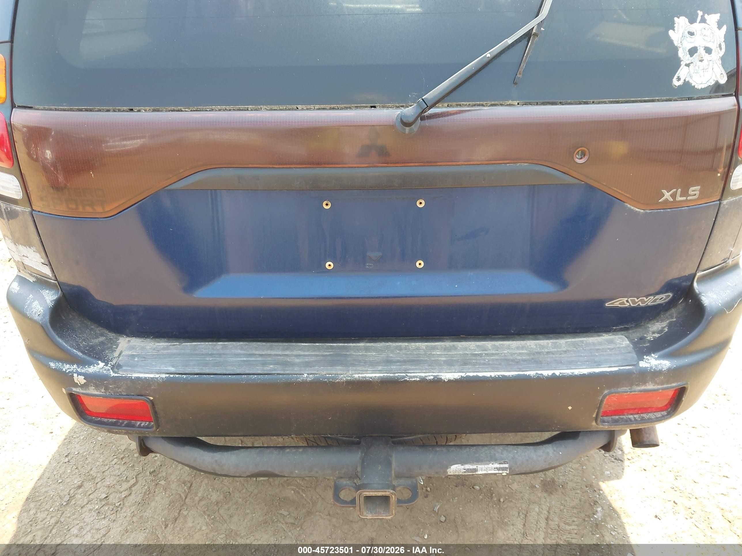 2000 Mitsubishi Montero Sport Ls/xls Blue vin: JA4MT31H7YP811676