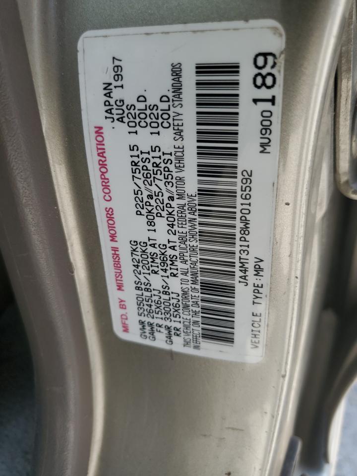 1998 Mitsubishi Montero Sport Ls Beige vin: JA4MT31P8WP016592
