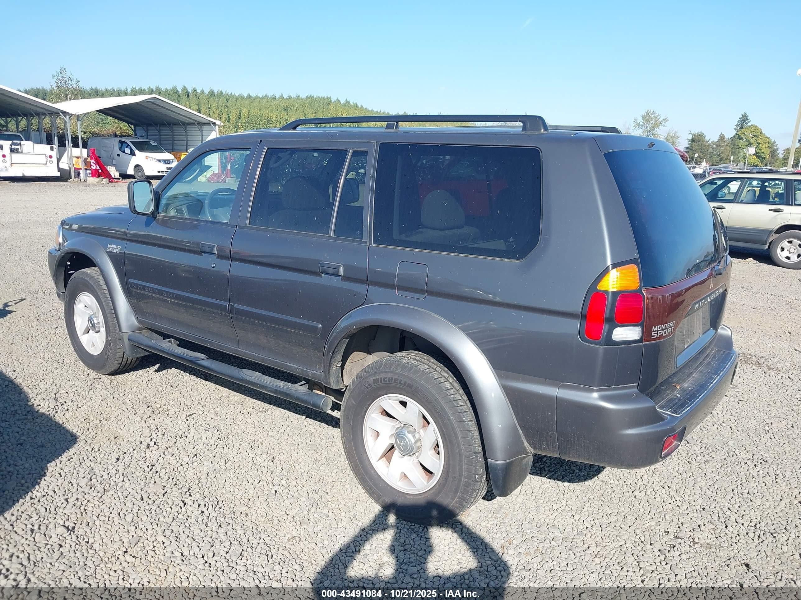 2002 Mitsubishi Montero Sport Xls Gray vin: JA4MT31R22P005227