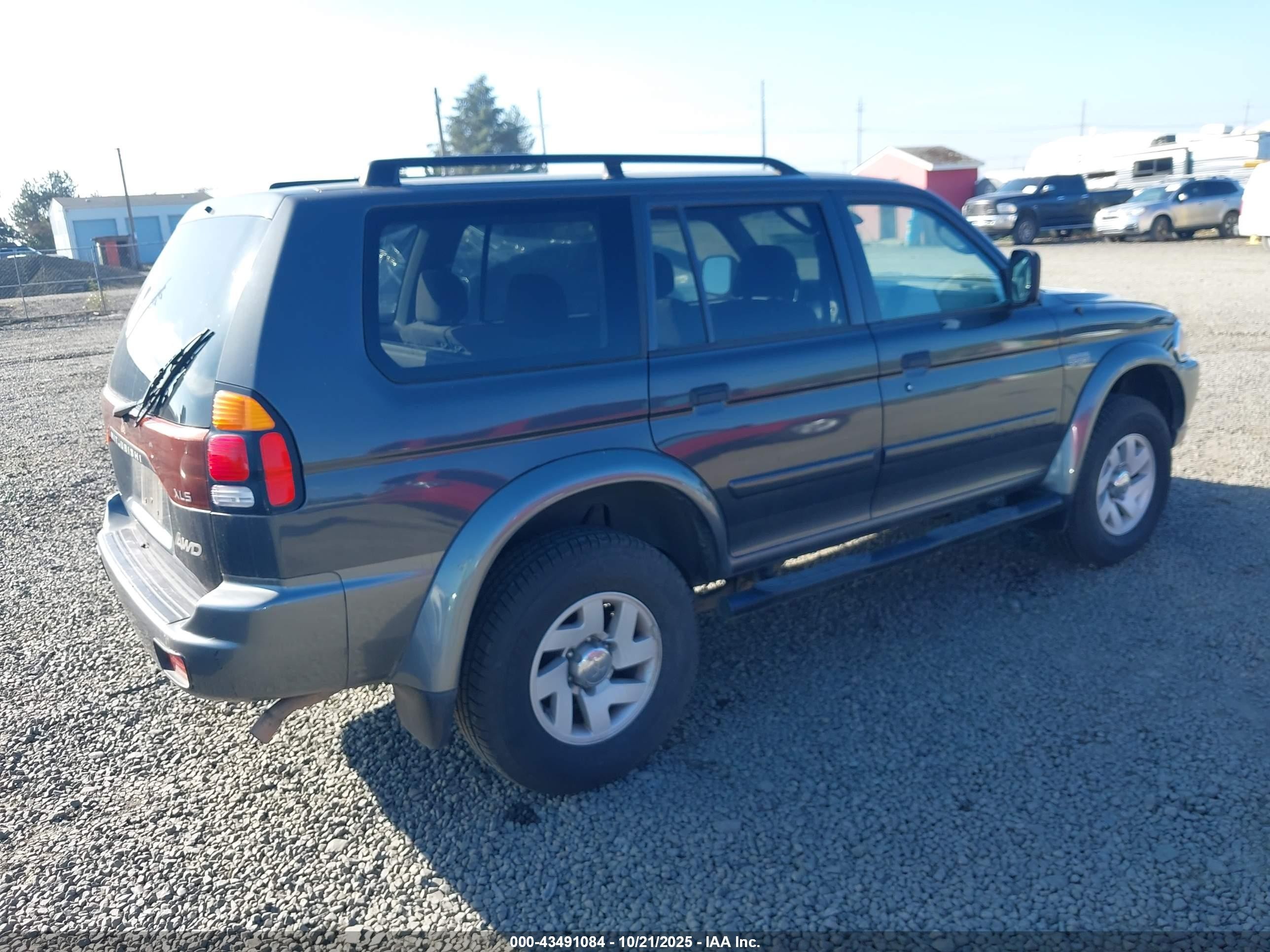 2002 Mitsubishi Montero Sport Xls Gray vin: JA4MT31R22P005227