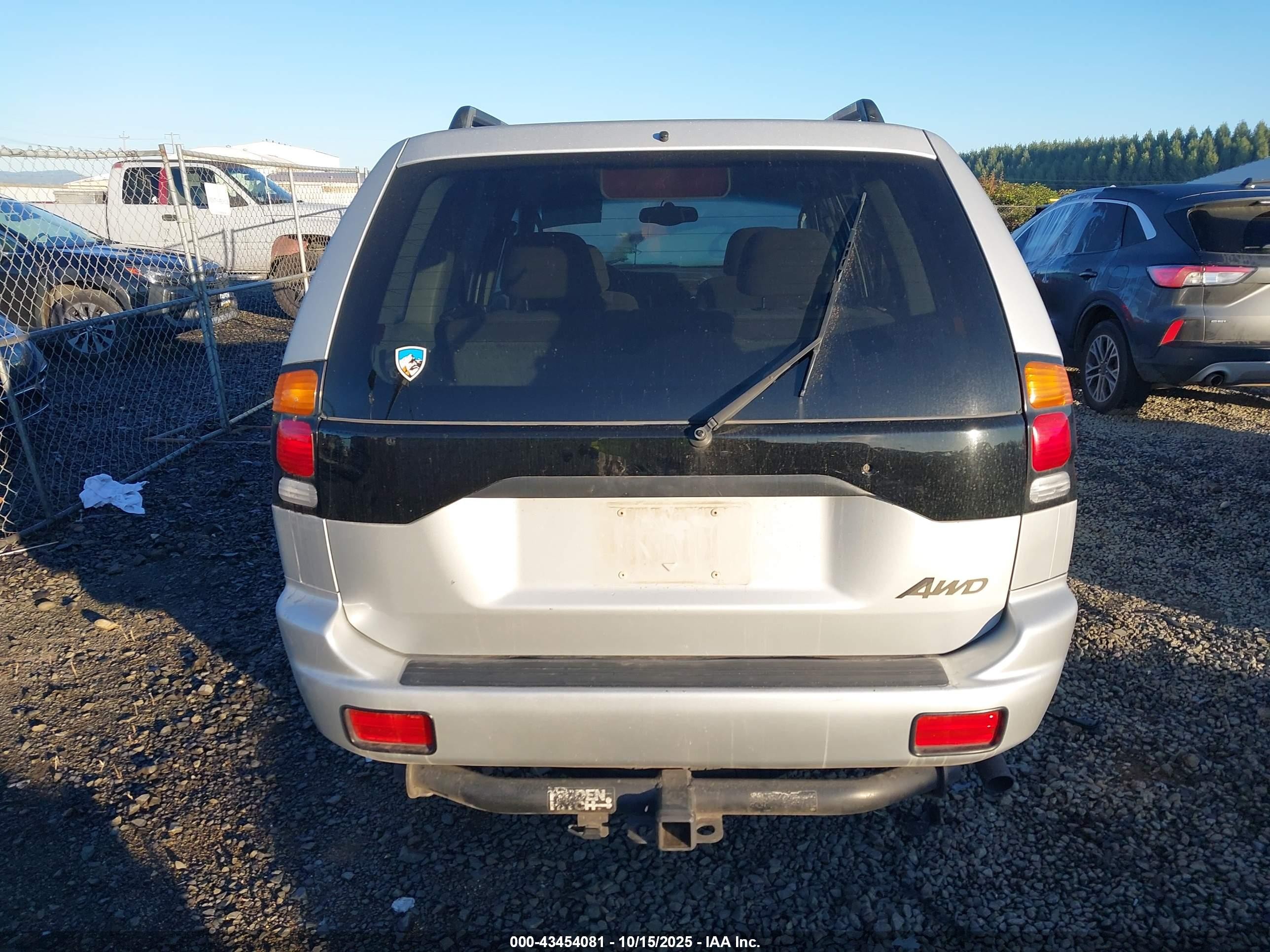 2002 Mitsubishi Montero Sport Xls Silver vin: JA4MT31R92J045453