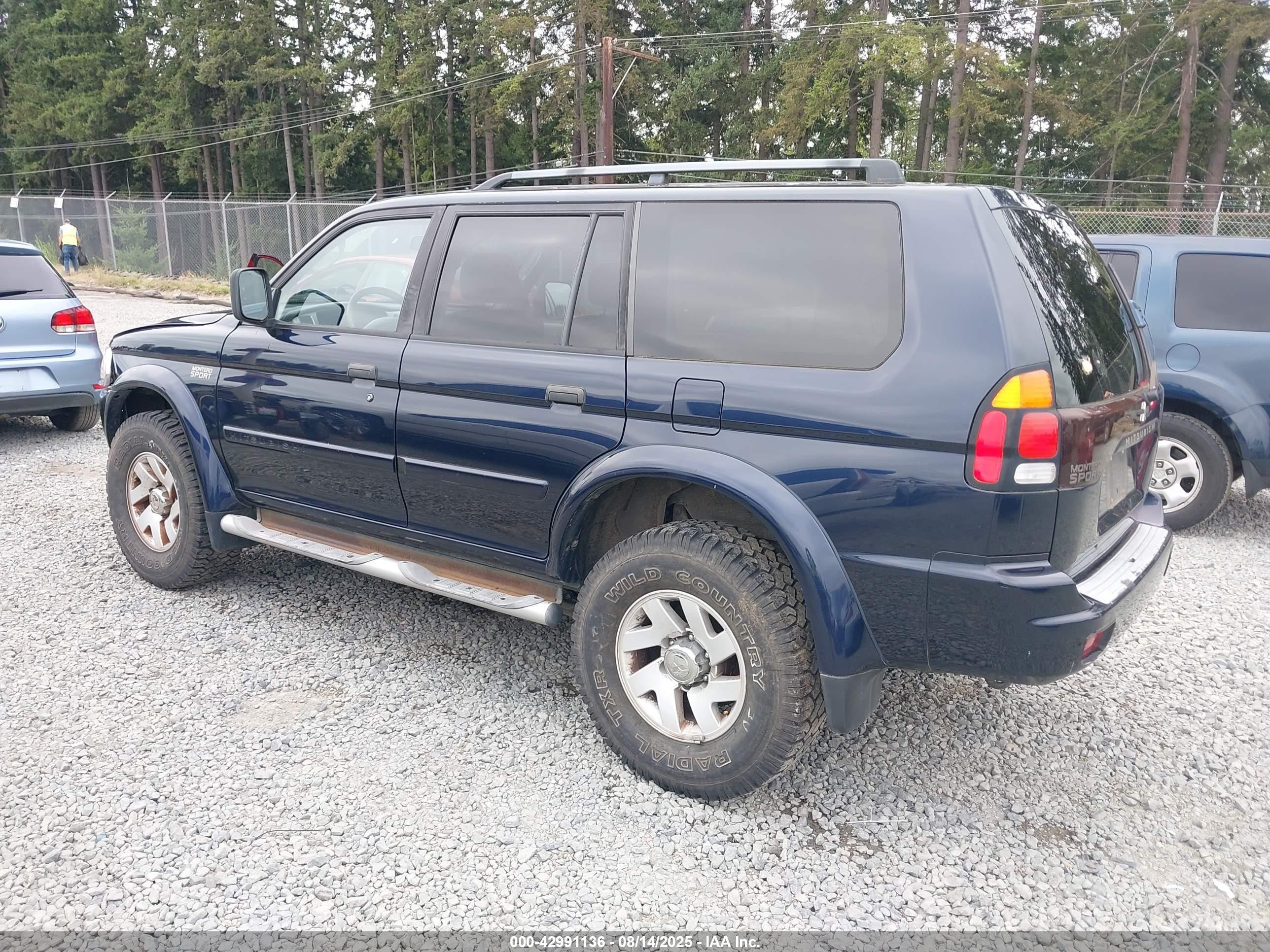 2002 Mitsubishi Montero Sport Xls Синий vin: JA4MT31RX2J035708