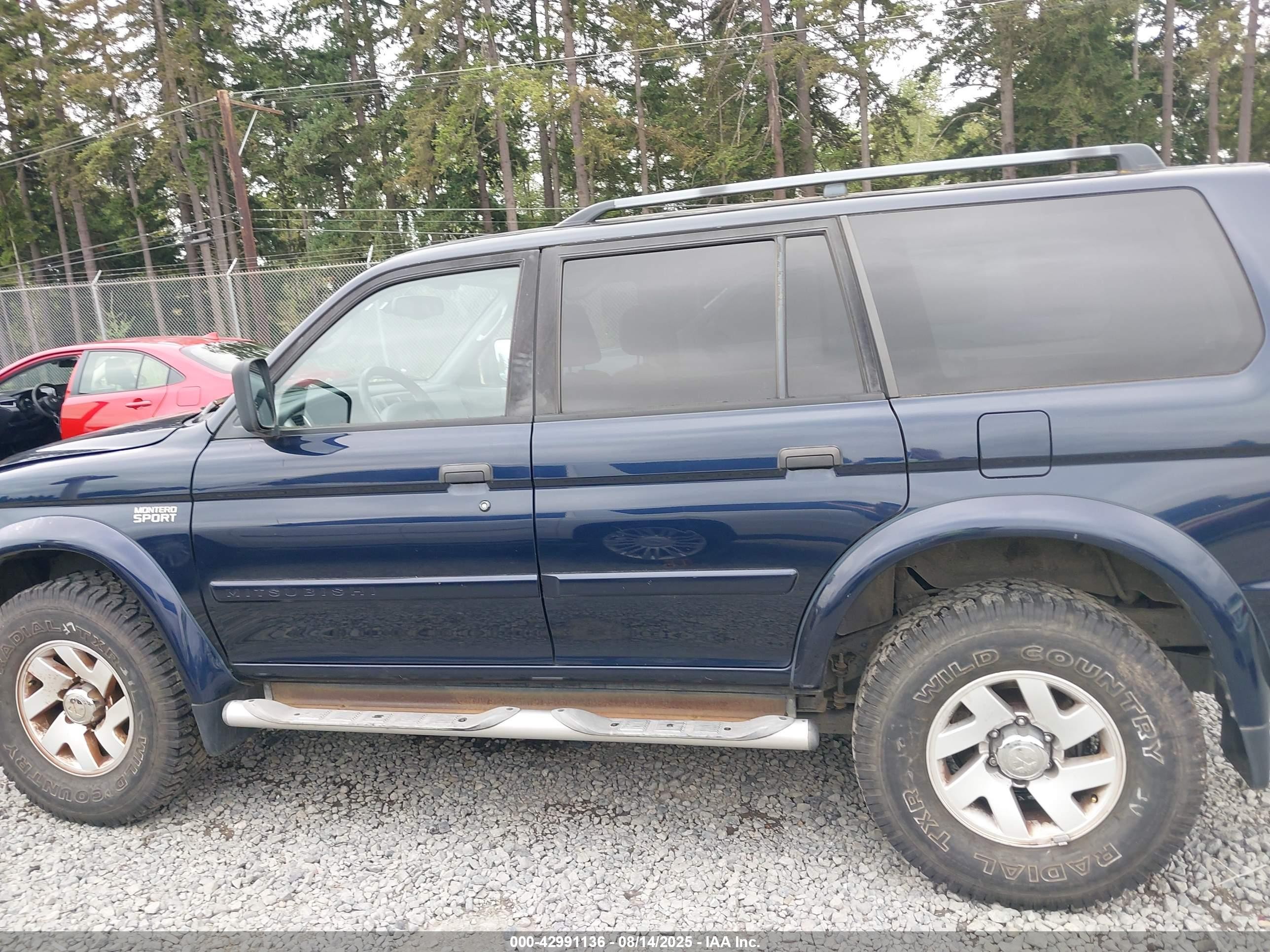 2002 Mitsubishi Montero Sport Xls Синий vin: JA4MT31RX2J035708