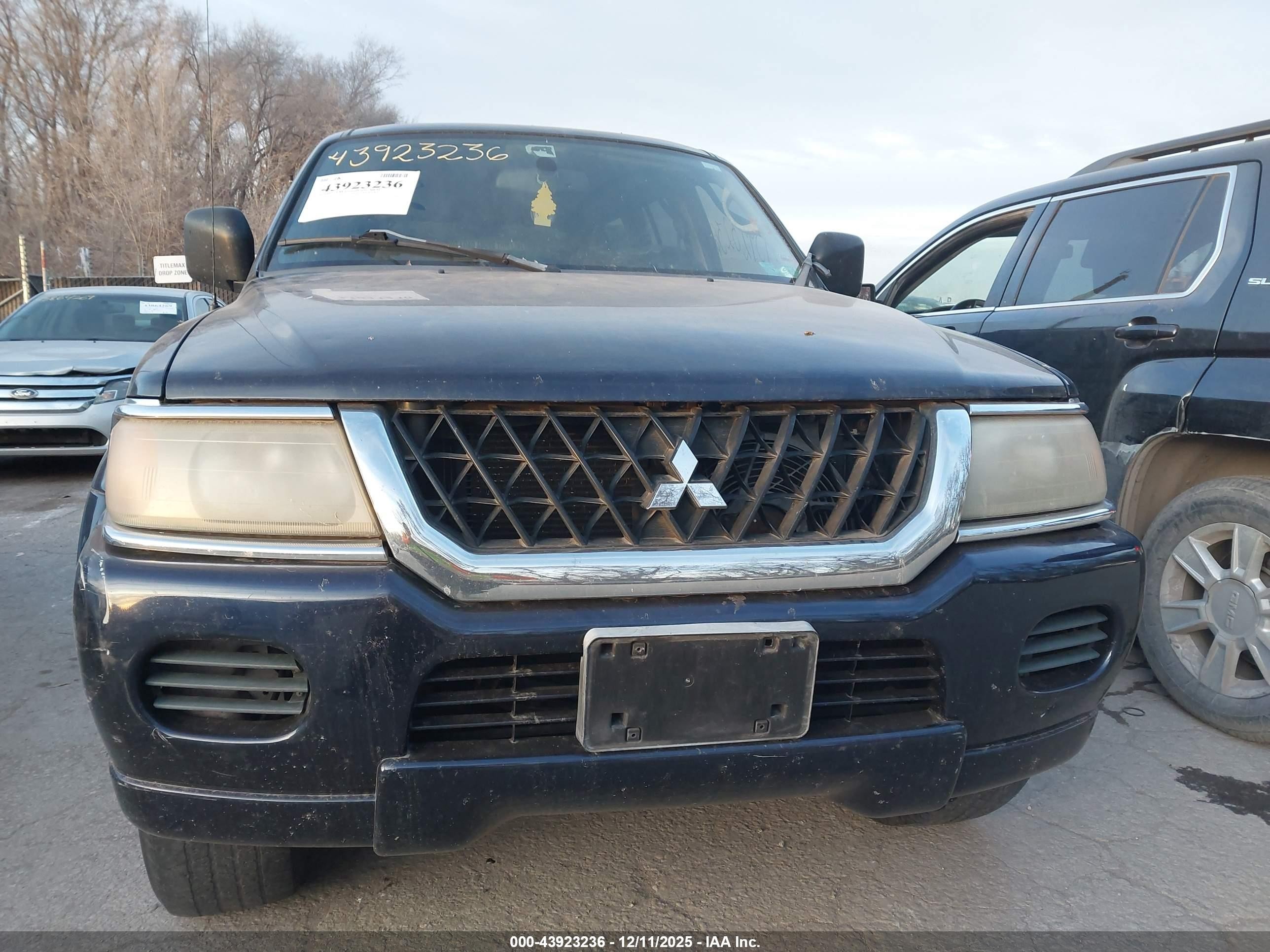 2002 Mitsubishi Montero Sport Xls Dark Blue vin: JA4MT31RX2J058860