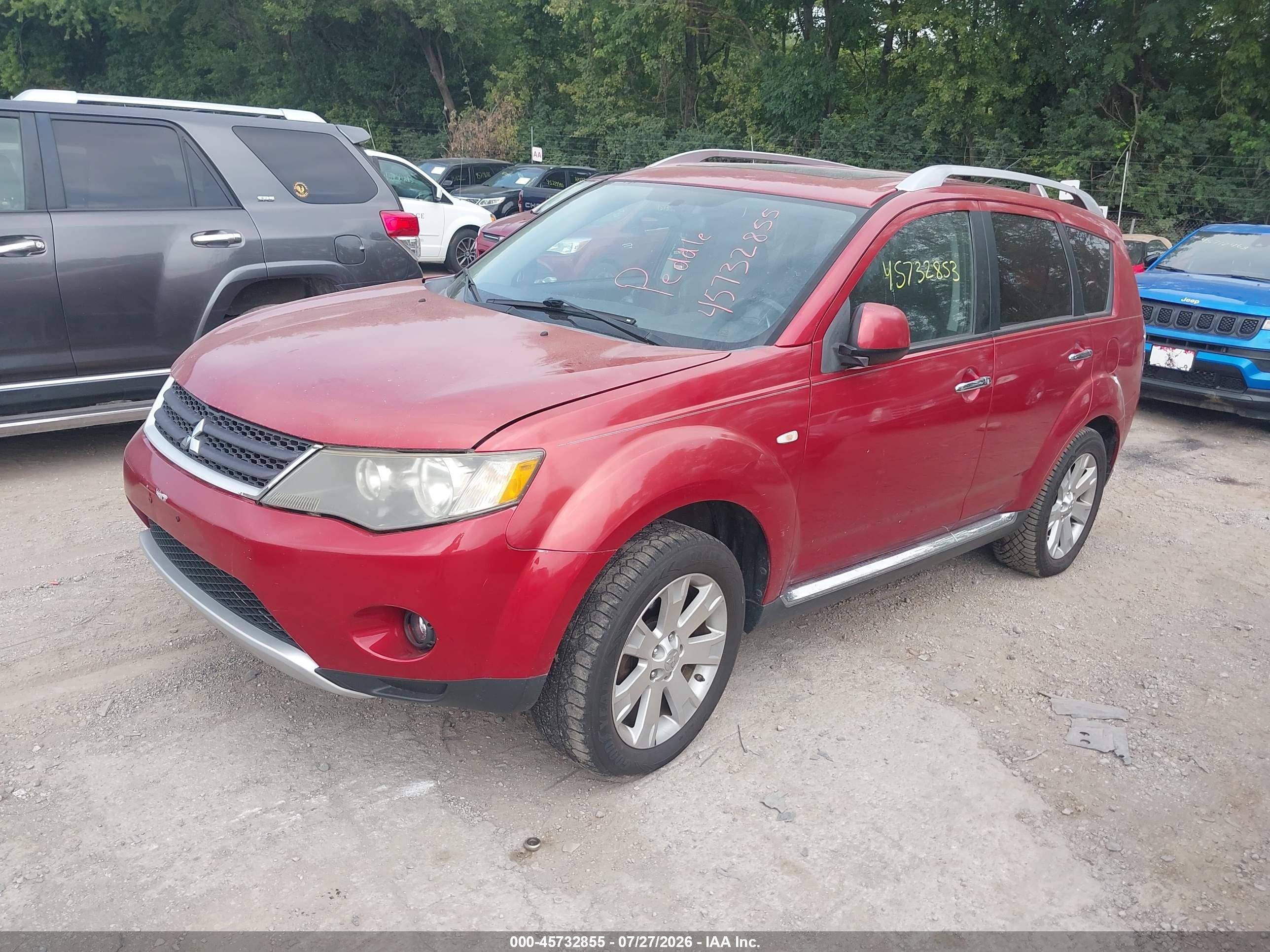 2009 Mitsubishi Outlander Se Red vin: JA4MT31W69Z005140